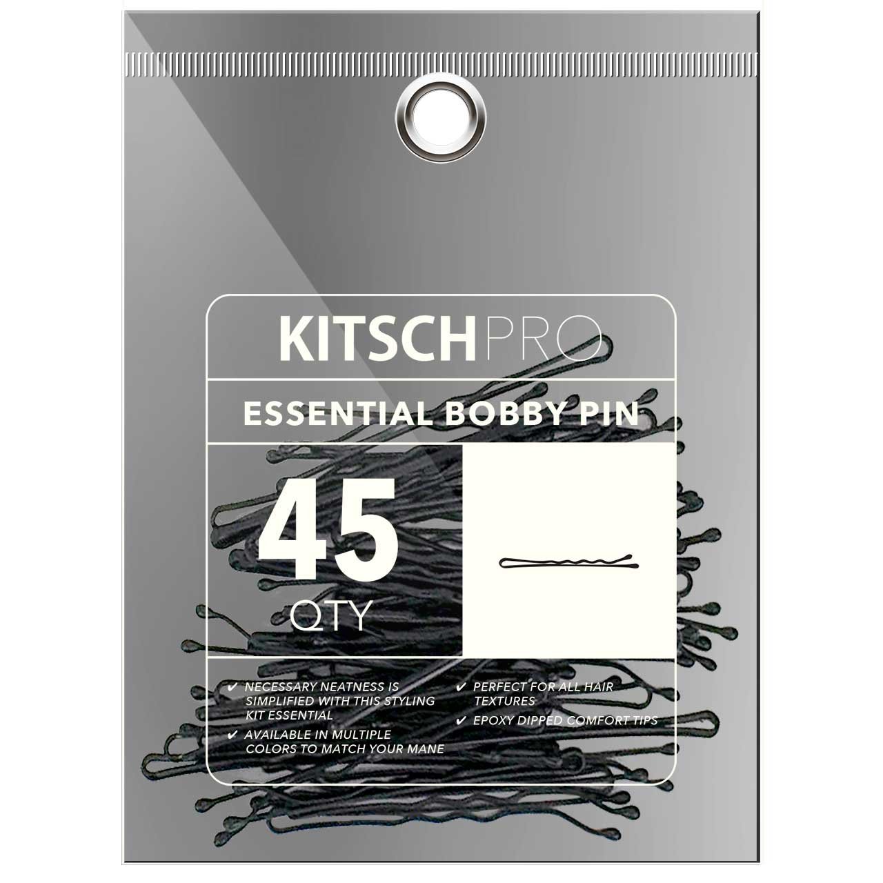 Pro Essential Bobby Pin Set, 45 Count (Black)