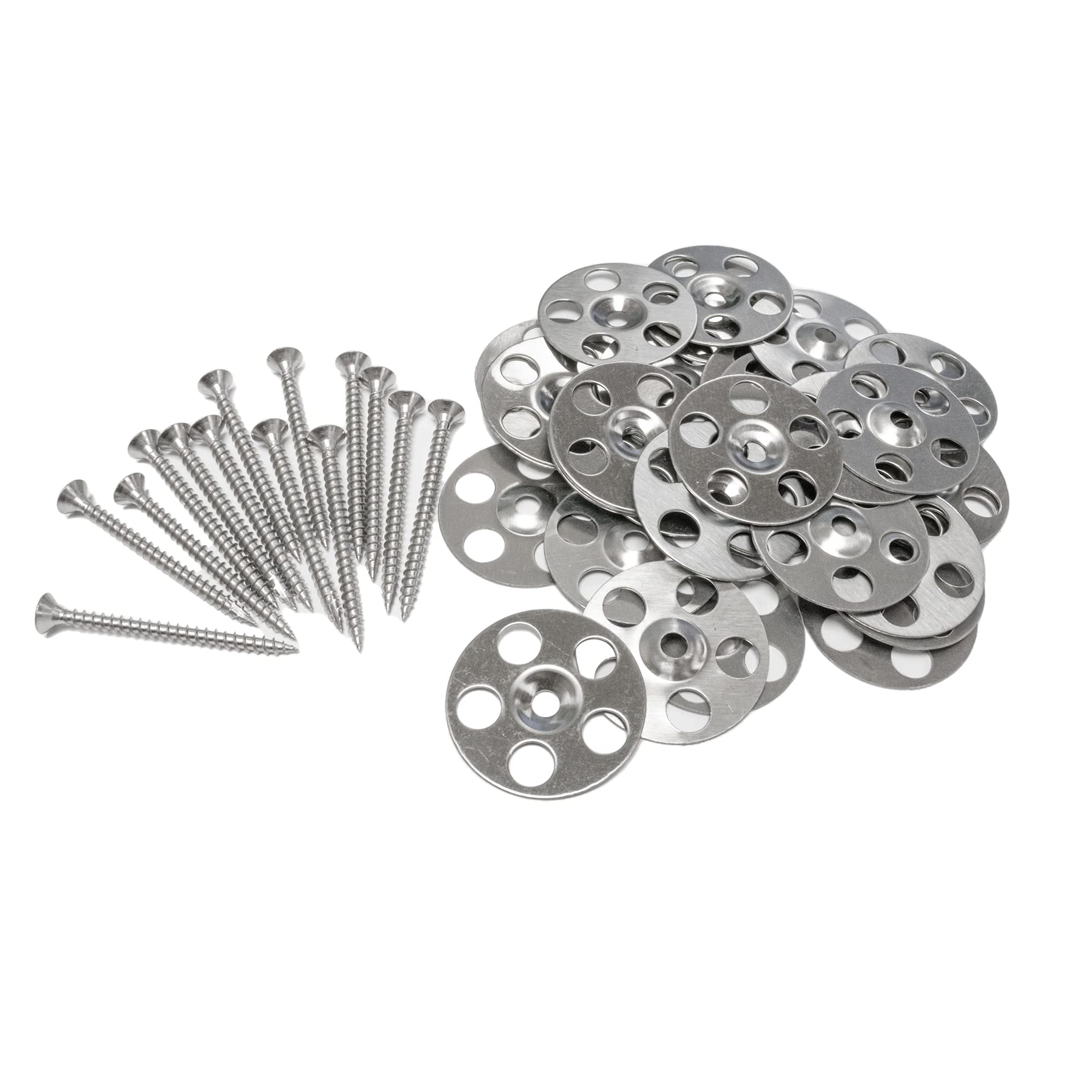Thermopanel Pack of 200 Tile Backer Board Washers with Screws - Double Countersunk A2 Stainless Steel Washer and Screw Kit to Fix Insulation Boards, Floors and Walls (4 x 50mm) โ image 1
