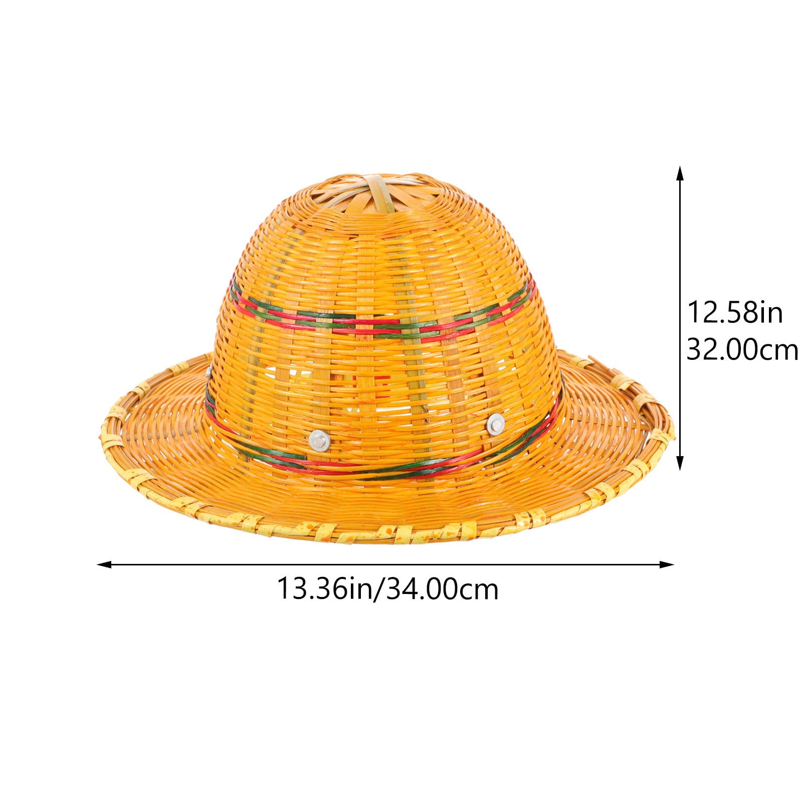 Bambus Geflochtener Sicherheitshelm Sommer UV Schutz Atmungsaktiv Outdoor Schutzhelm Baustelle Robust und Leicht für Arbeiter
