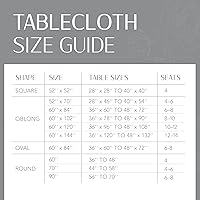 Vista 6 de Elrene Home Fashions Continental - Mantel de textura sólida, resistente al agua y a las manchas, 60 x 84 pulgadas, ovalado, marfil