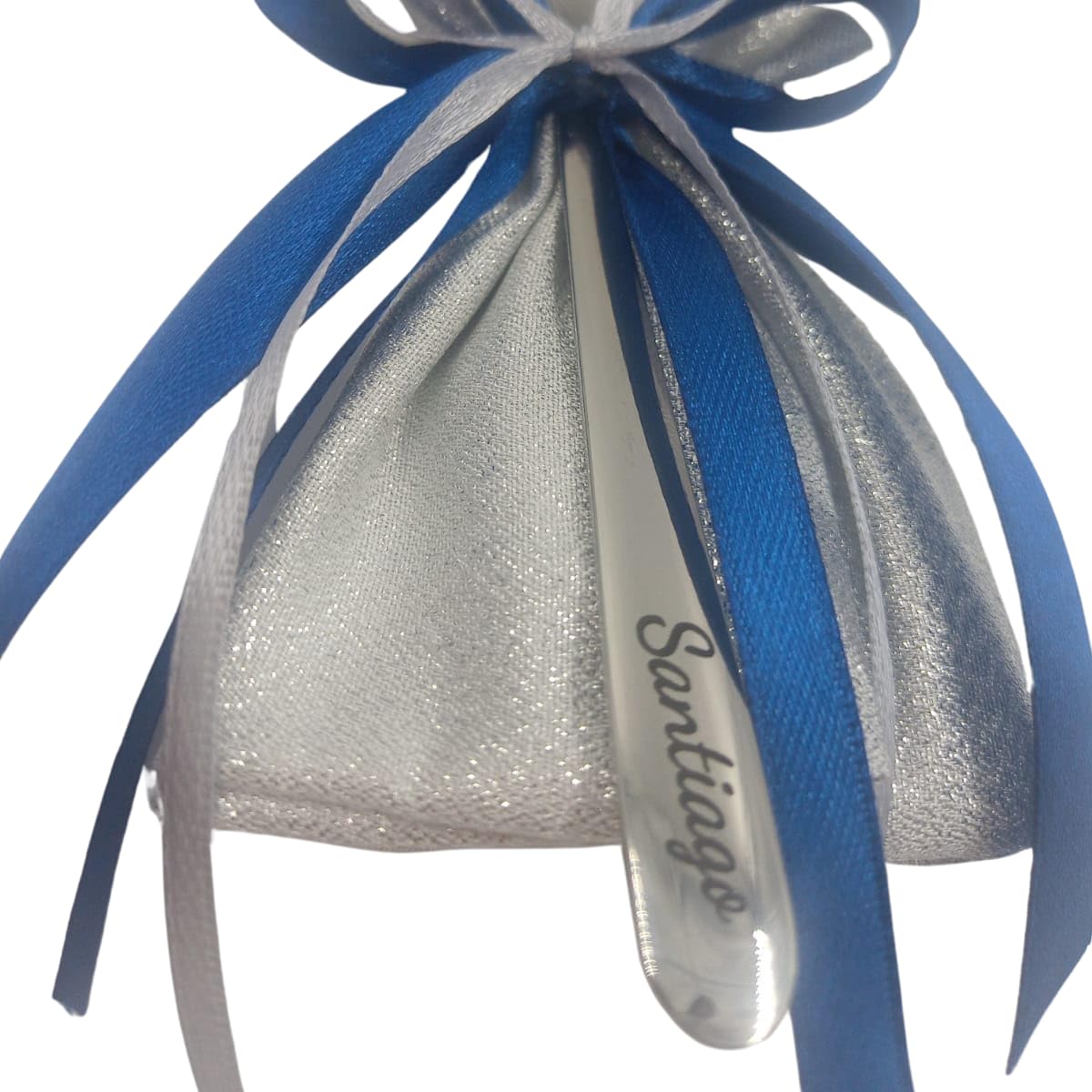 Cucchiaino Personalizzato con incisione per eventi | Acciaio inox 18/10 | Elegante bomboniera per eventi con testo a scelta | Puoi aggiungere anche confetti in sacchetto.