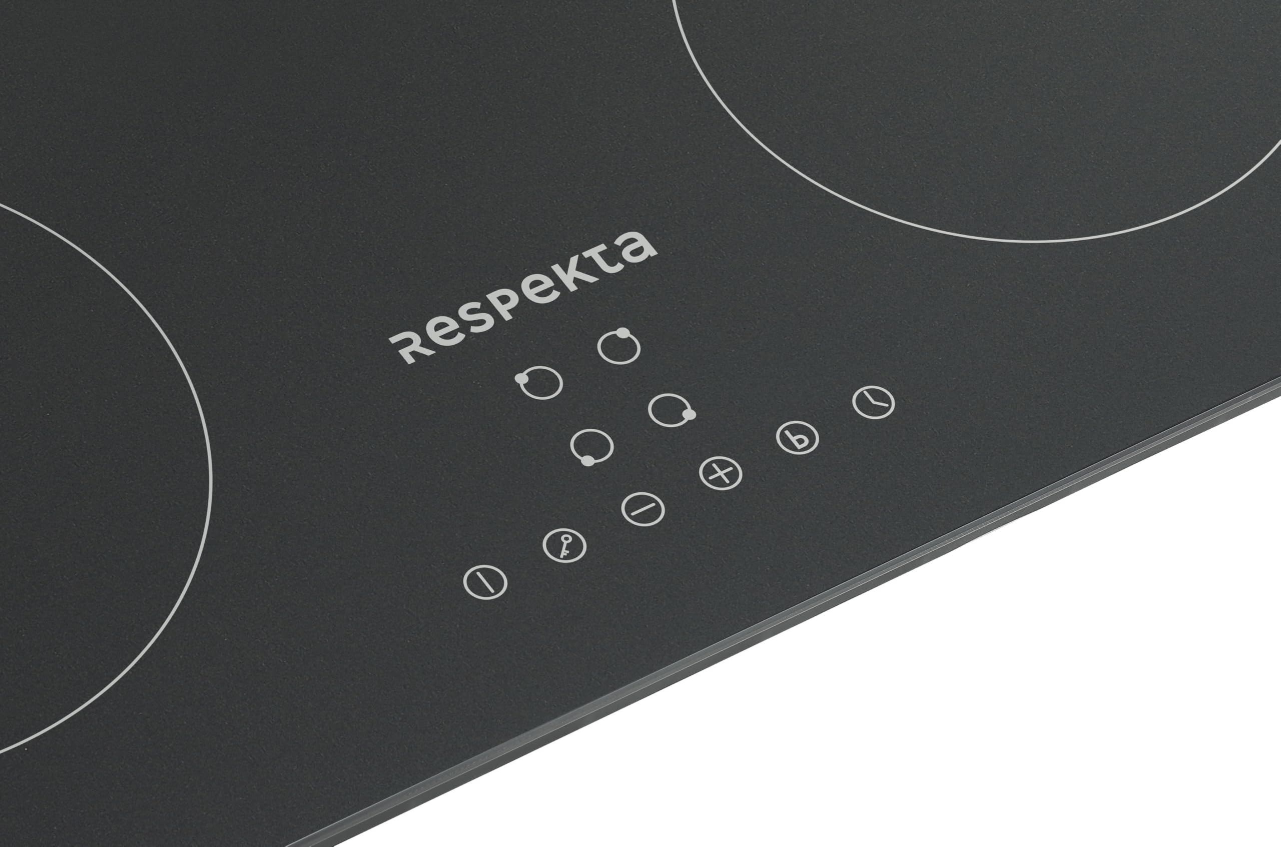Respekta Allexus Table de cuisson à induction 60 cm noire mate sans cadre / 4 zones / 9 niveaux/commandes tactiles/Booster & ECO/sécurité enfants / KM4295IMS-19