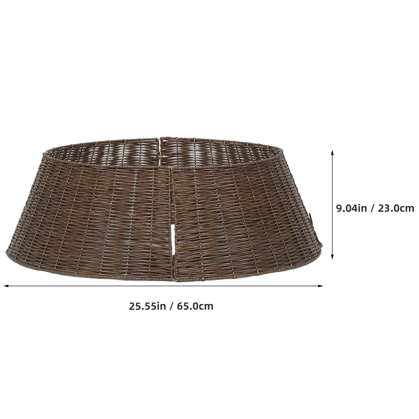 Homoyoyo Gonna Rustica per Albero di Natale Intrecciata a Mano Collare ad Anello in Rattan Naturale da 65 CM Copertura Base Decorativa Eco-Sostenibile per Arredamento Moderno e Country