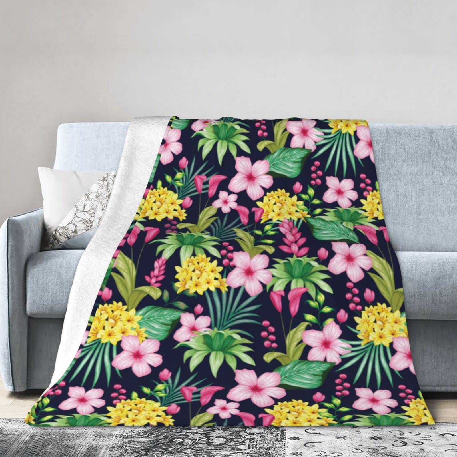Couverture hawaïenne en microfibre haut de gamme, plaid chaud et léger de luxe