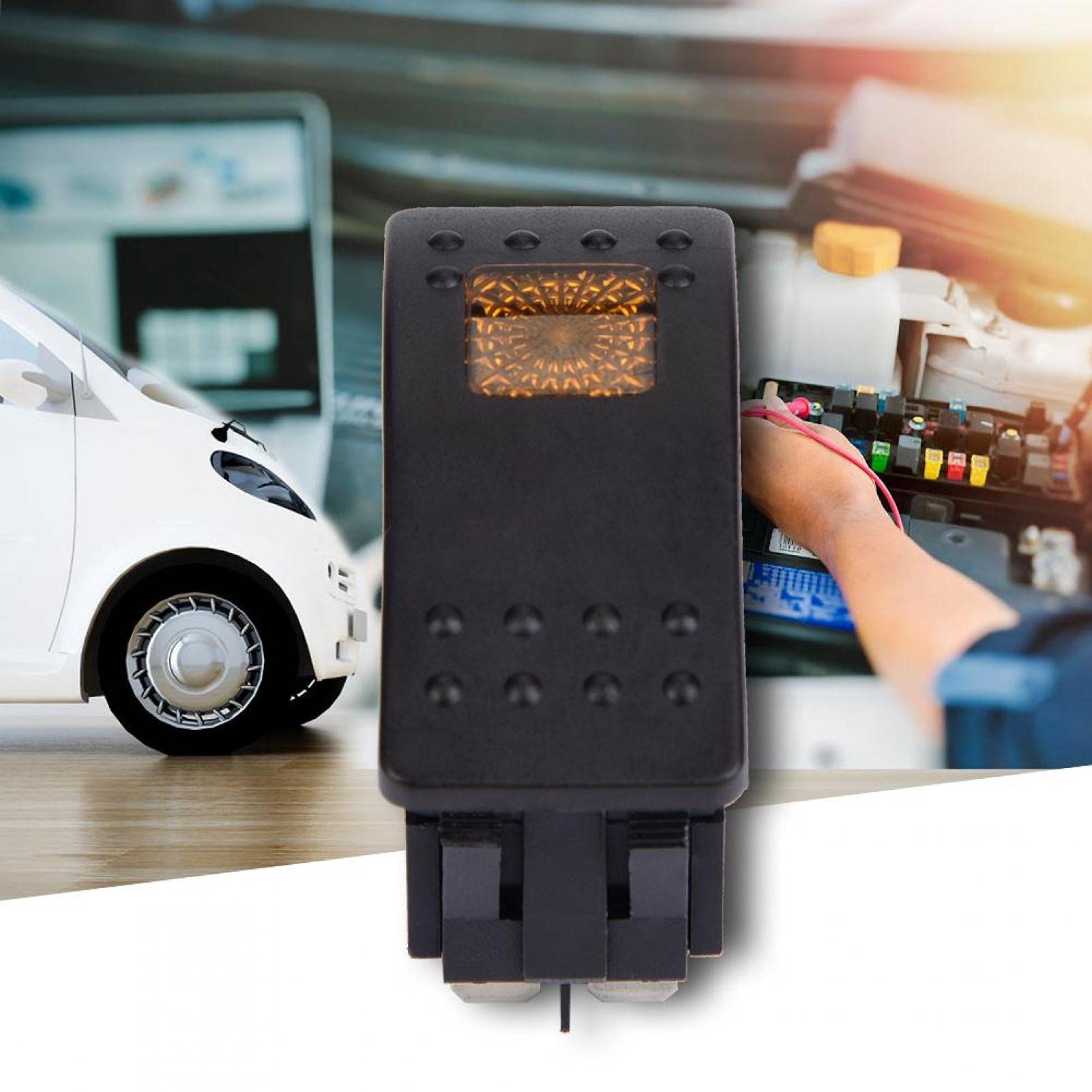 Pulsante Clacson Momentaneo Interruttore A Bilanciere Impermeabile