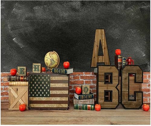 Miniatura 7 de Kate Telón de fondo de fotografía de regreso a la escuela, tela sin costuras, letras ABC, fondos de pizarra, fondos para estudiantes, accesorios de