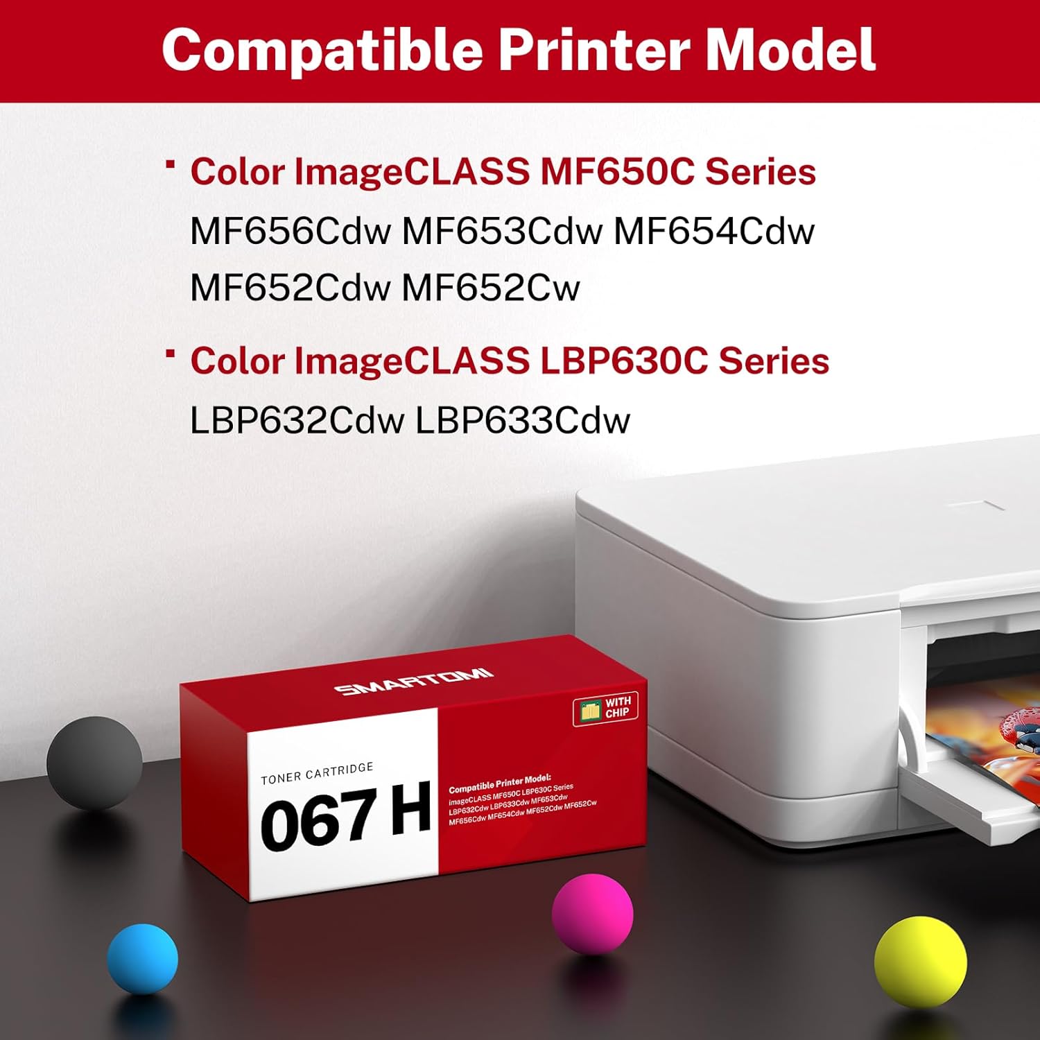 067 Toner Cartridges Set 4 Pack Compatible Replacements for Canon 067H 067 High Capacity Works with Canon Color imageClass MF650C LBP630C LBP632Cdw MF656Cdw MF654Cdw MF653Cdw MF652Cdw Printer