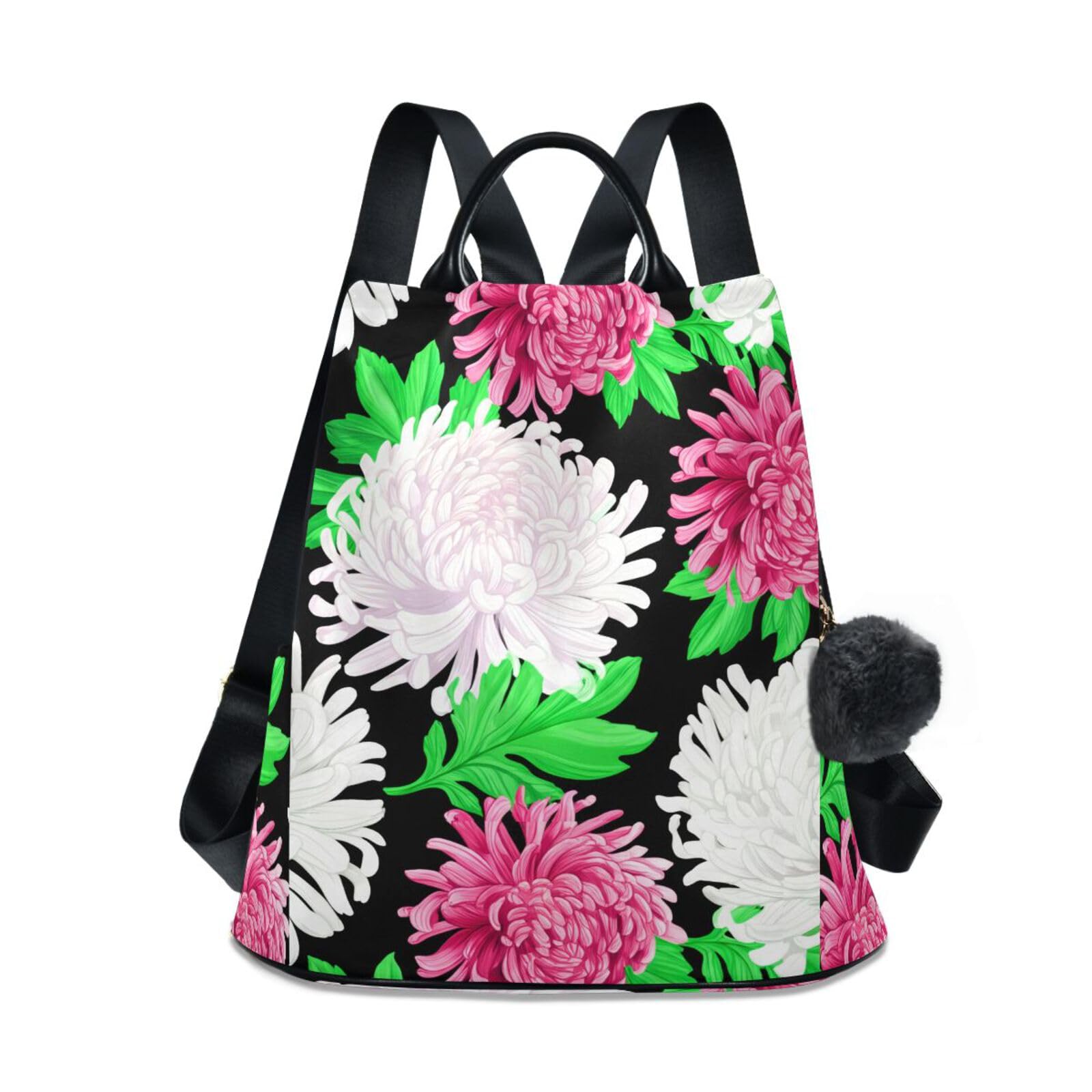 Sac à dos fleurs chrysanthème rose idéal pour vos sorties - 8