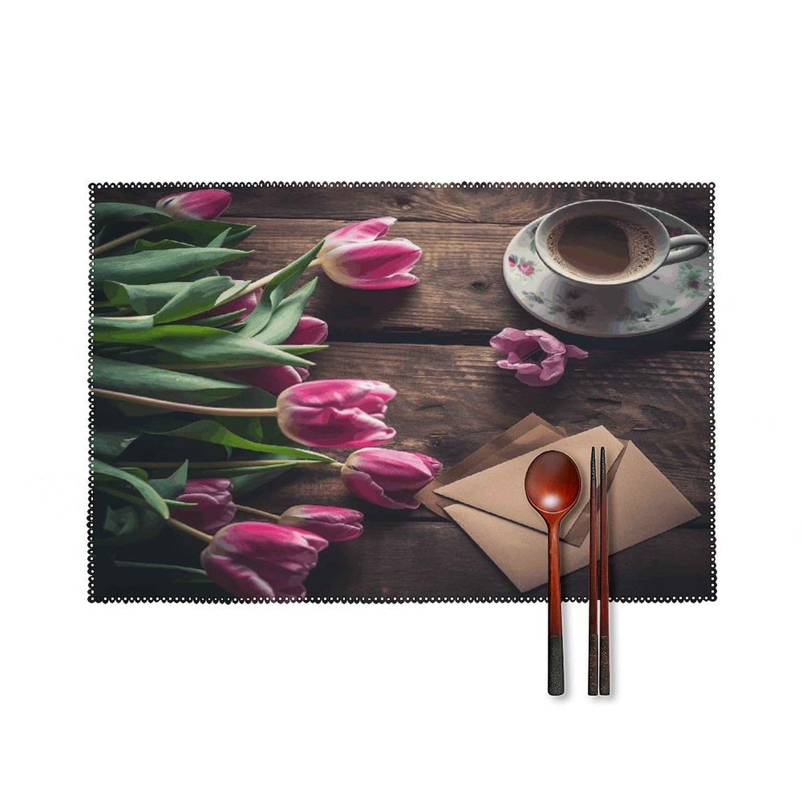Fodpand Style Flowers And Envelope Placemats Set Of 4 Place Mats Table Mats