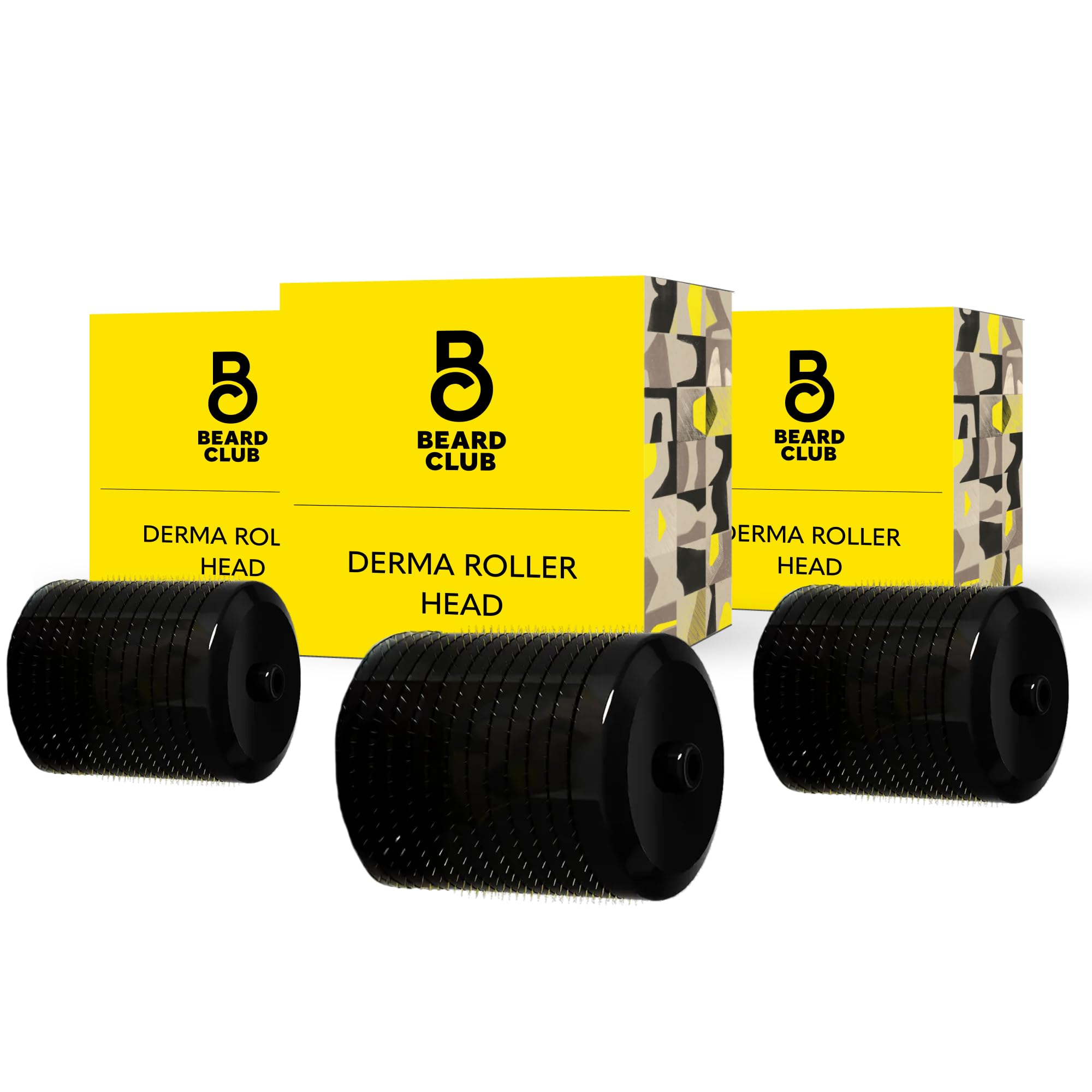 The Beard Club Derma Roller Replacement Head - 0 3mm Titanium Microneedles - 3 PACK