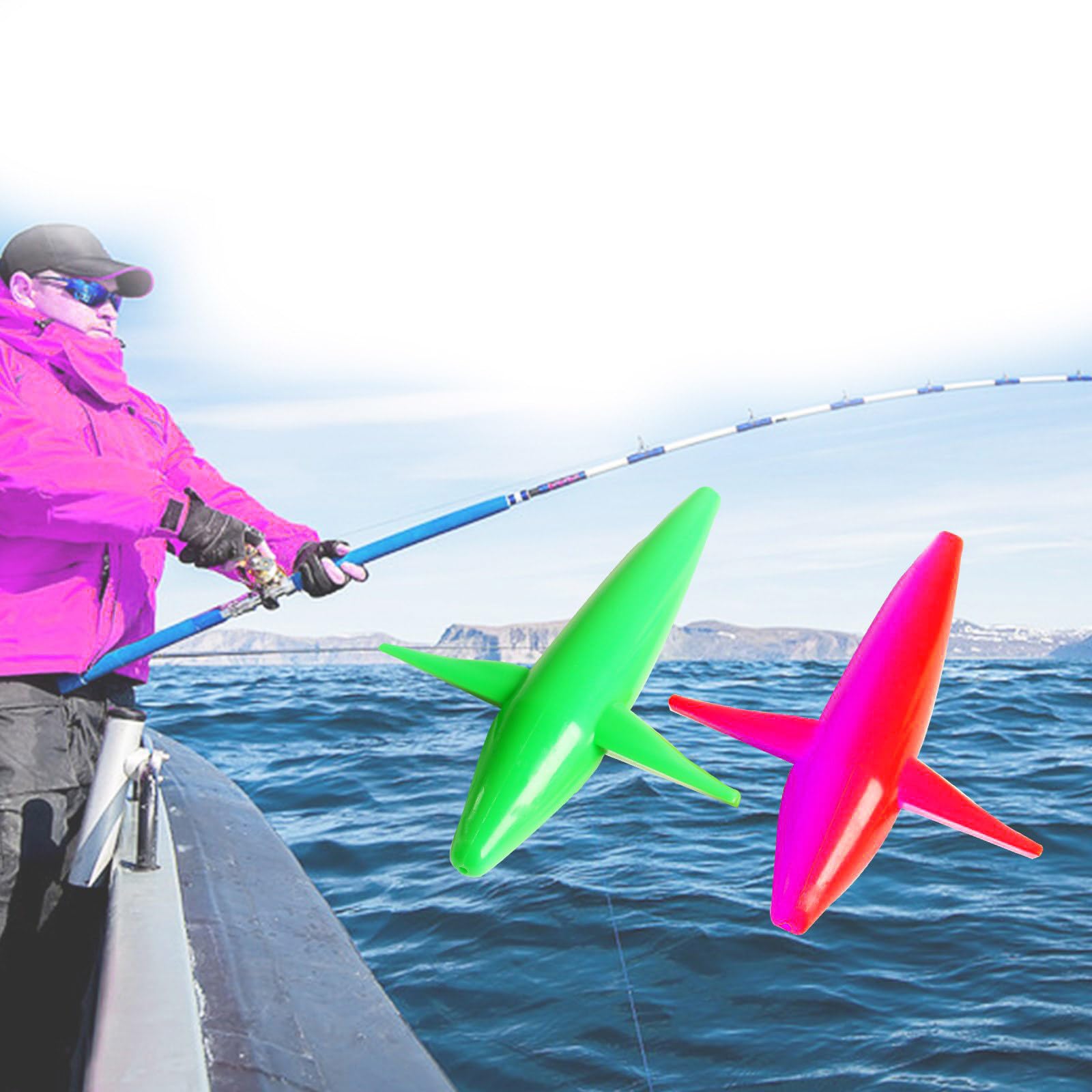 3pcs Trolling Bird Teaser 12,7 cm 38,0 g esche da pesca in acqua salata esche da pesca a traina esche da pesca
