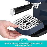 Vista 5 de CASABREWS 3700 Máquina de Espresso Esencial de 20 Bares, Cafetera de Acero Inoxidable con Espumador de Leche, Cafetera de Espresso para Cappuccino