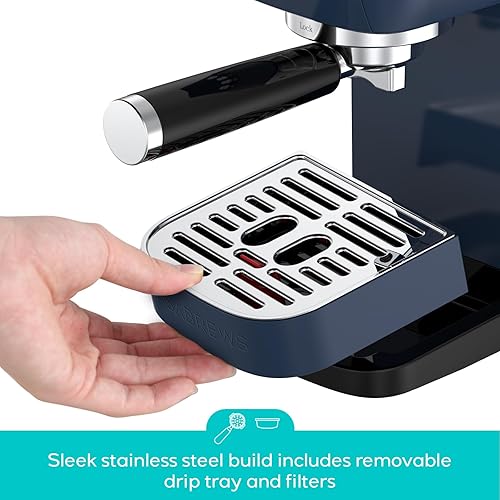 Miniatura 5 de CASABREWS 3700 Essential Máquina de café expreso de 20 bares, cafetera de acero inoxidable con espumador de leche, cafetera espresso para capuchino,