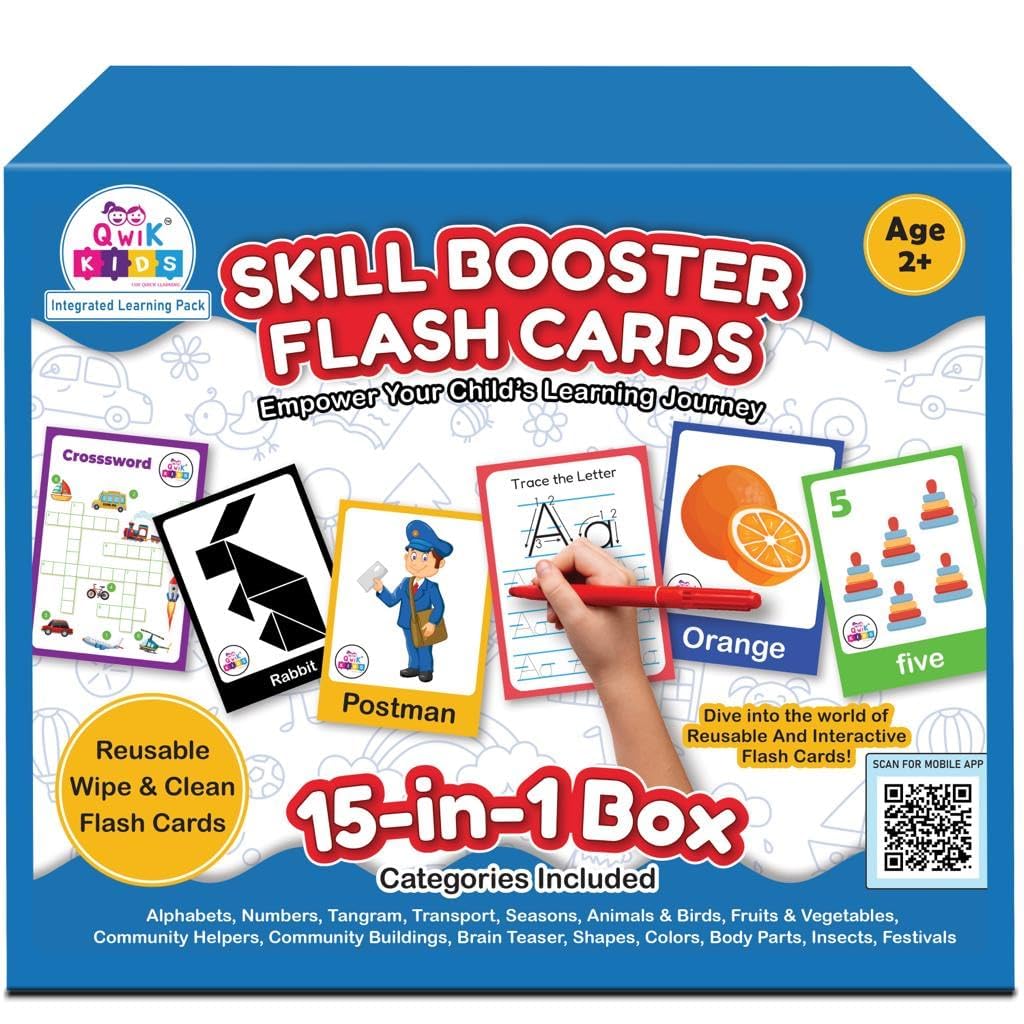 QWIK Thick Flash Cards for Toddlers & Kids, Letters, Numbers, Reusable Double Sided Card with Tangram Puzzle, Montessori Toys & Games, Preschool Learning, 168 Flash Cards Age 2+ Years (B0CHS8HDX1) Amazon Price History, Amazon Price Tracker
