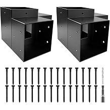 2Pack Pergola DIY Bracket Kits 8x8,3-Way Right Angle Corner Post Brackets for 8"x8"Actual7.5"x7.5" Wood Post to Beams,Heavy Duty Metal Brackets for Outdoor Pavilion,Proch,Log Cabin
