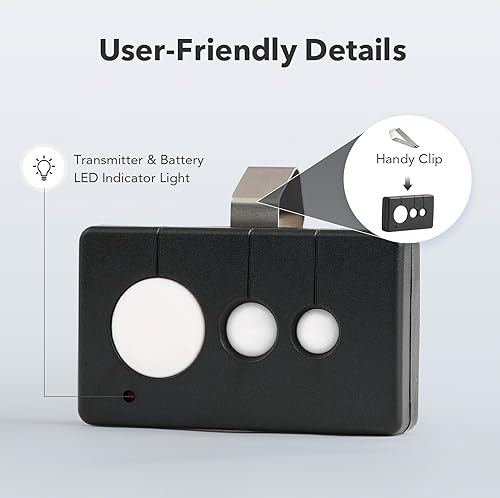 Miniatura 8 de CO-Z Kit de abridor automático de puerta batiente doble con 1 control remoto con clip, abridor eléctrico de puerta para puertas de hasta 880 libras