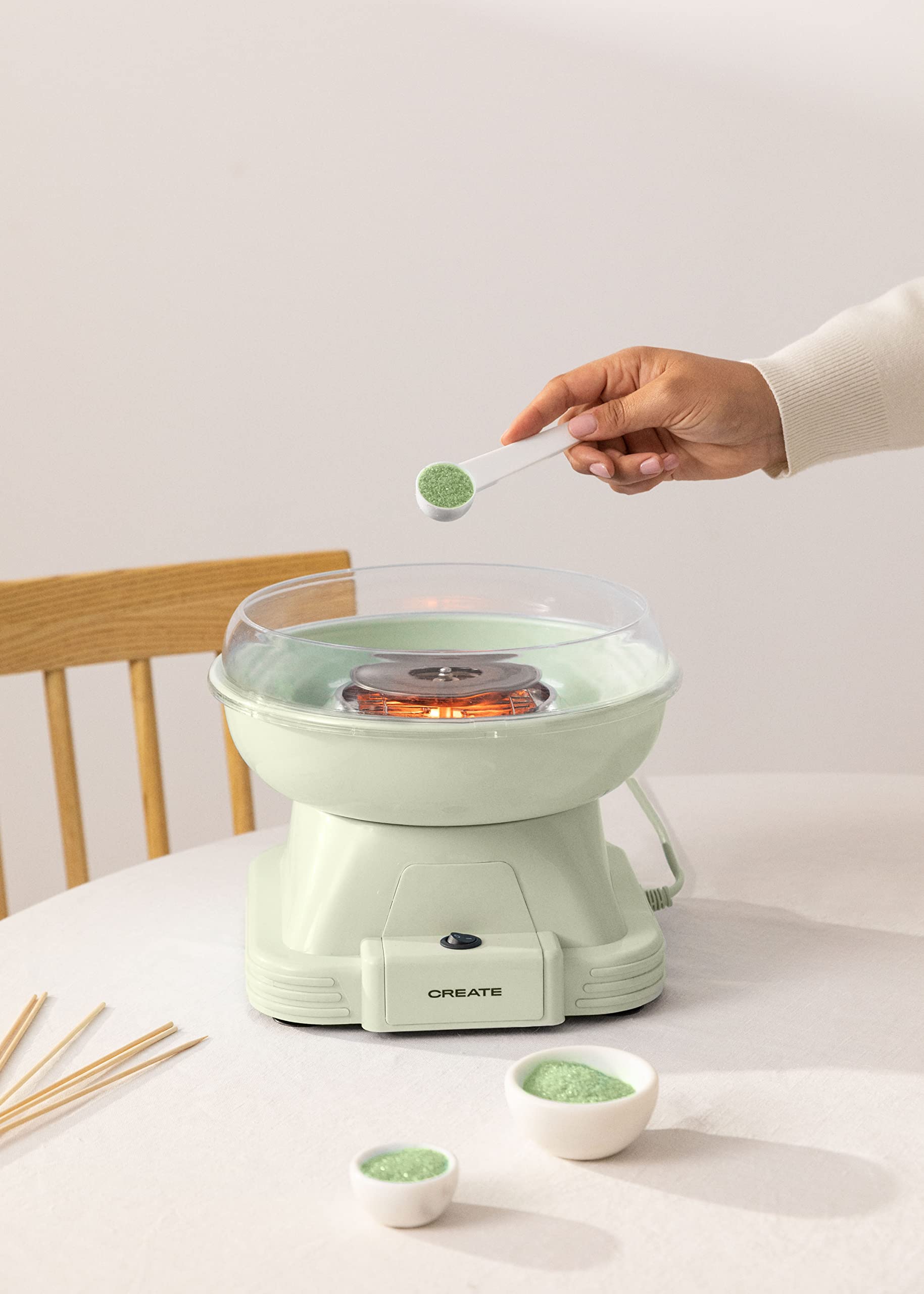 CREATE/COTTON CANDY MAKER/Zuckerwattemaschine Grün / 500W