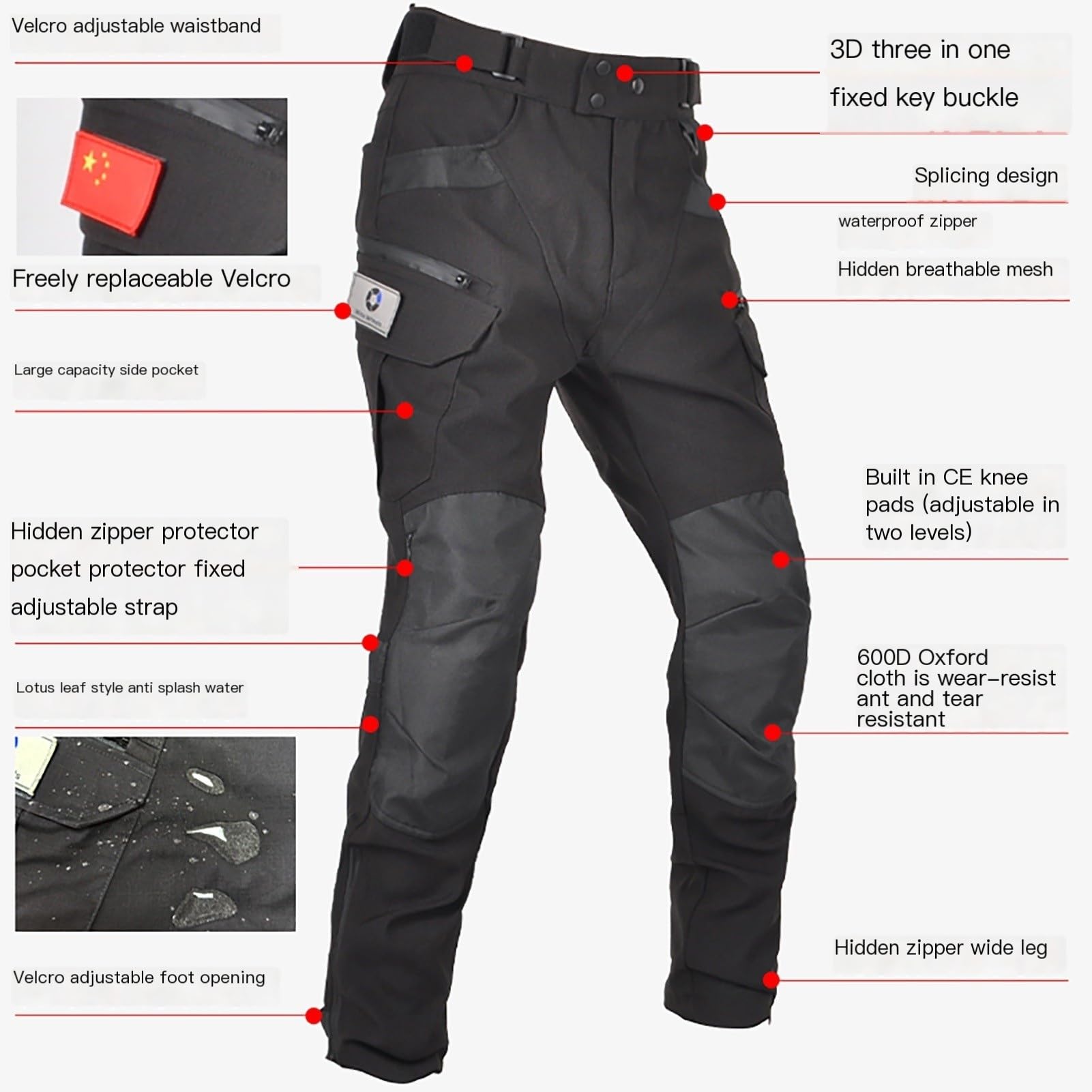 Pantaloni Da Moto E Jeans Da Equitazione Da Donna Pantaloni Protettivi Powersports Con Protezioni CE Su Ginocchia E Fianchi for Avventure All'aria Aperta E Ciclismo