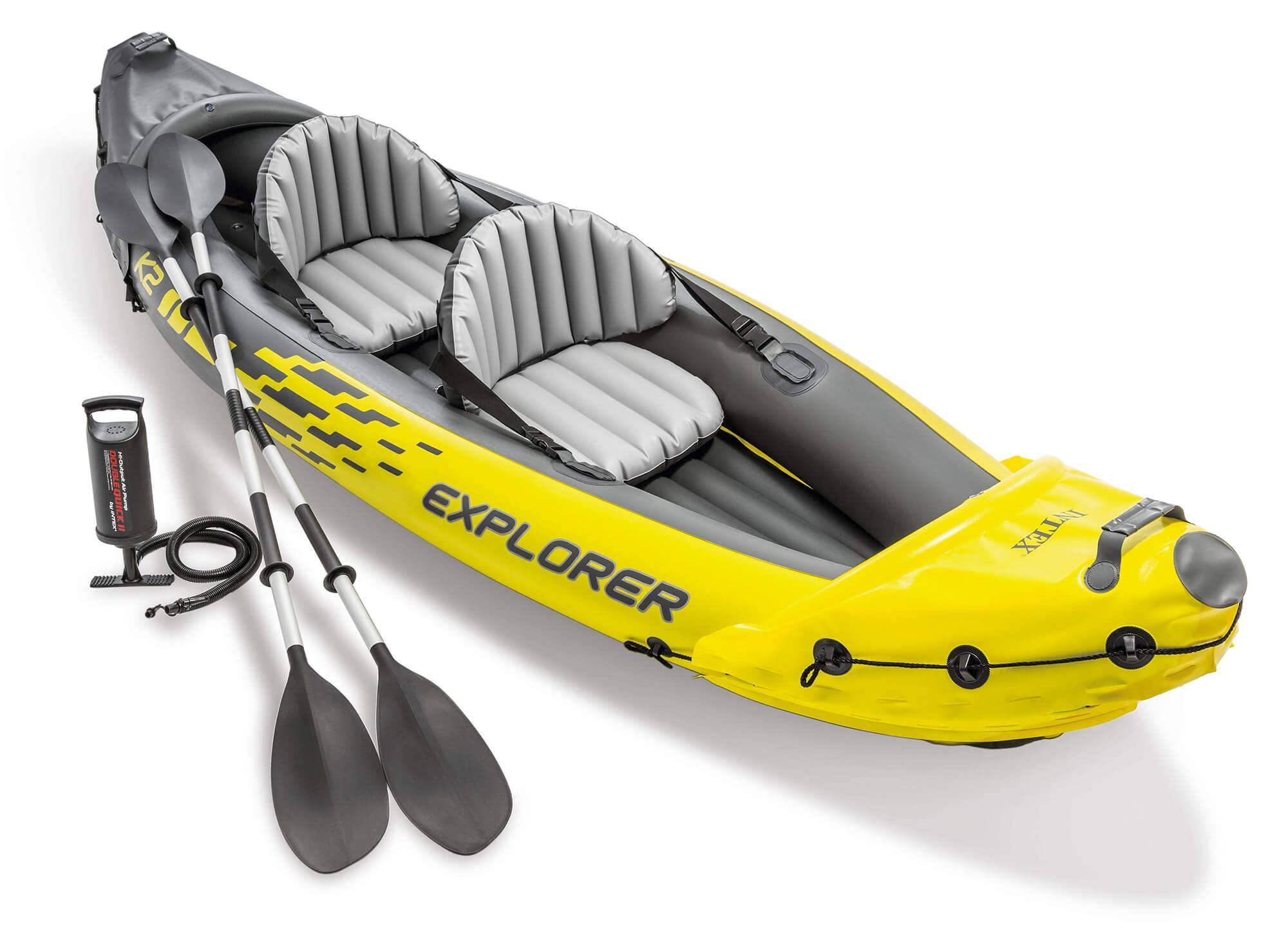 Kayak Intex Explorer K2 Amarillo y Negro., 312 X 91 X 51 cm (68307NP)