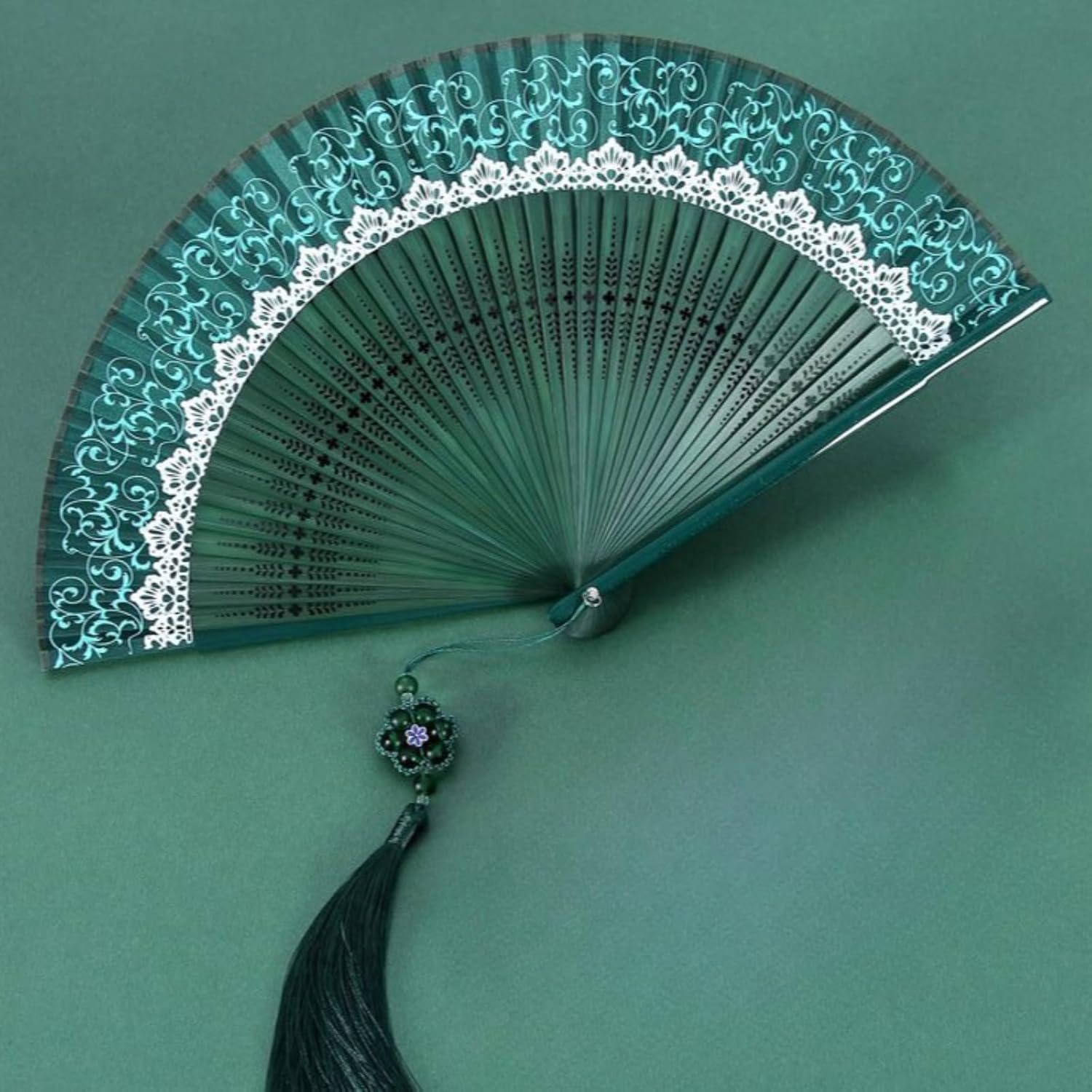 Antique-Style Decorative Folding Fan, 22cm 8.8in, Chinese Style Hanfu Portable Fold Fan