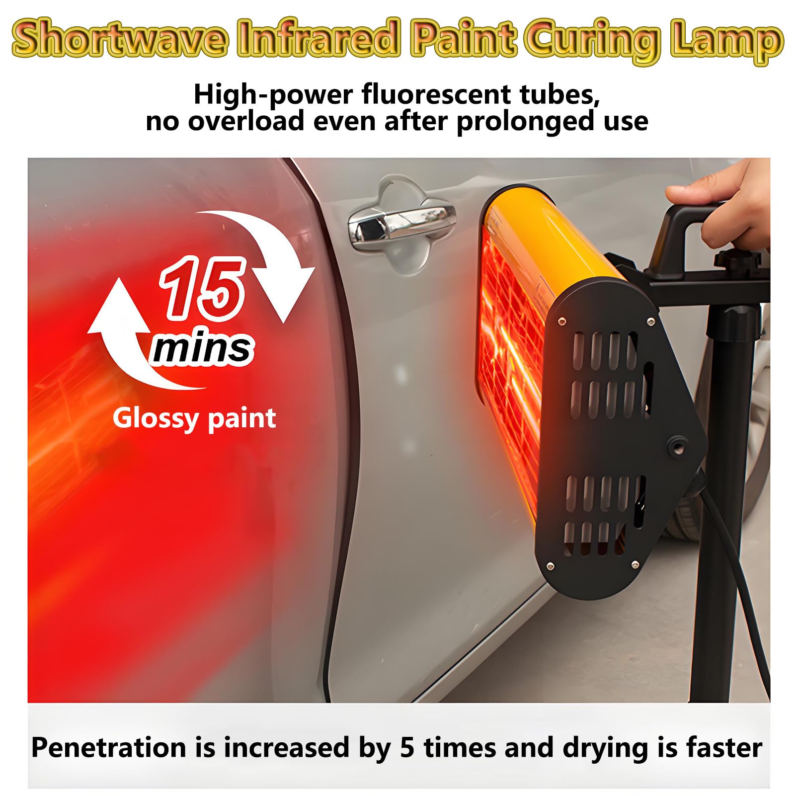 Lampa na Podczerwień do Utwardzania Lakieru, Lampa Grzewcza do Kabiny Lakierniczej Z Krótkofalową Podczerwienią do Naprawy Karoserii, Lampa Grzewcza do Lakieru Na Podczerwień