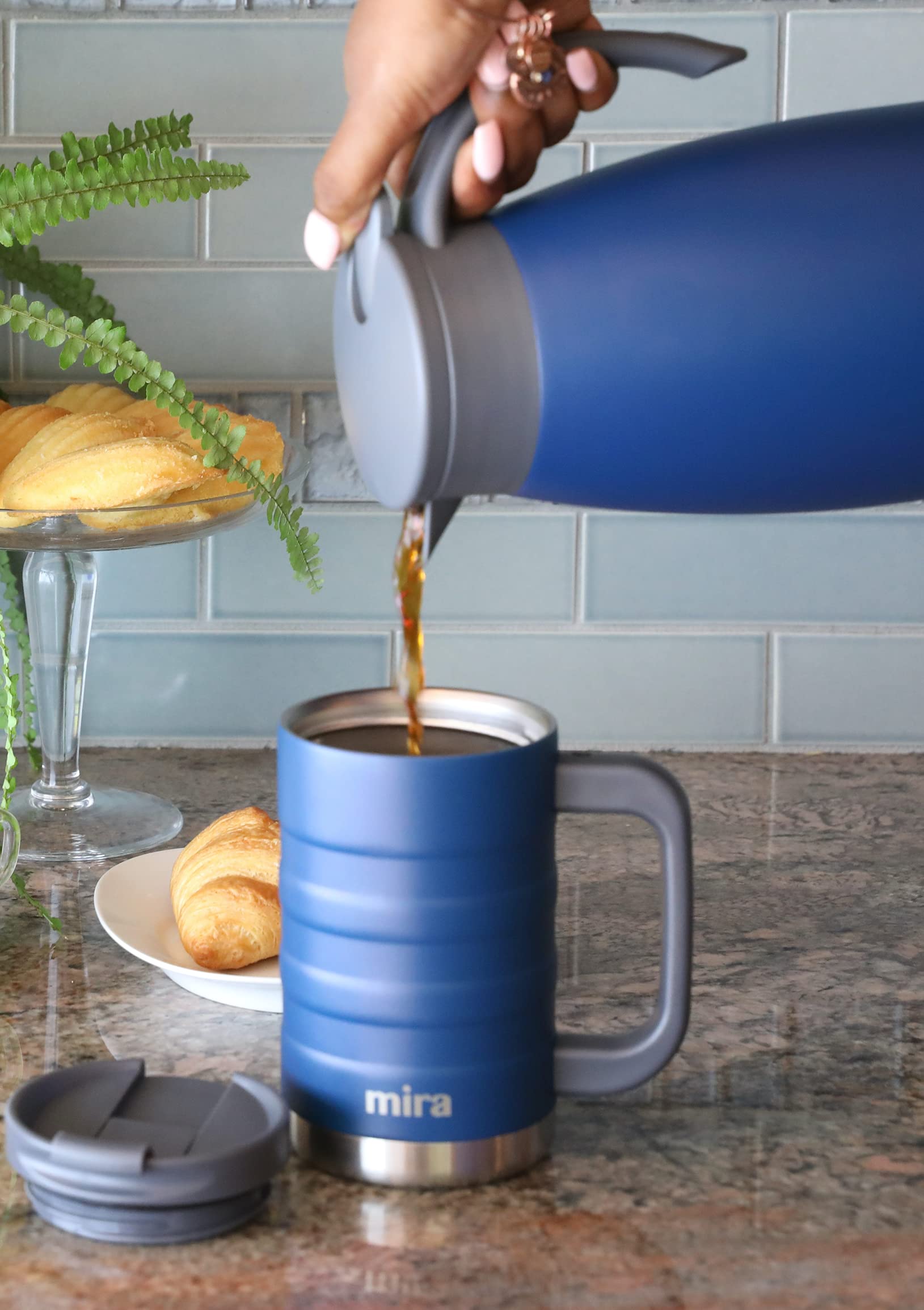 Amazon.com: MIRA 14 oz Insulated Coffee Mug with Handle