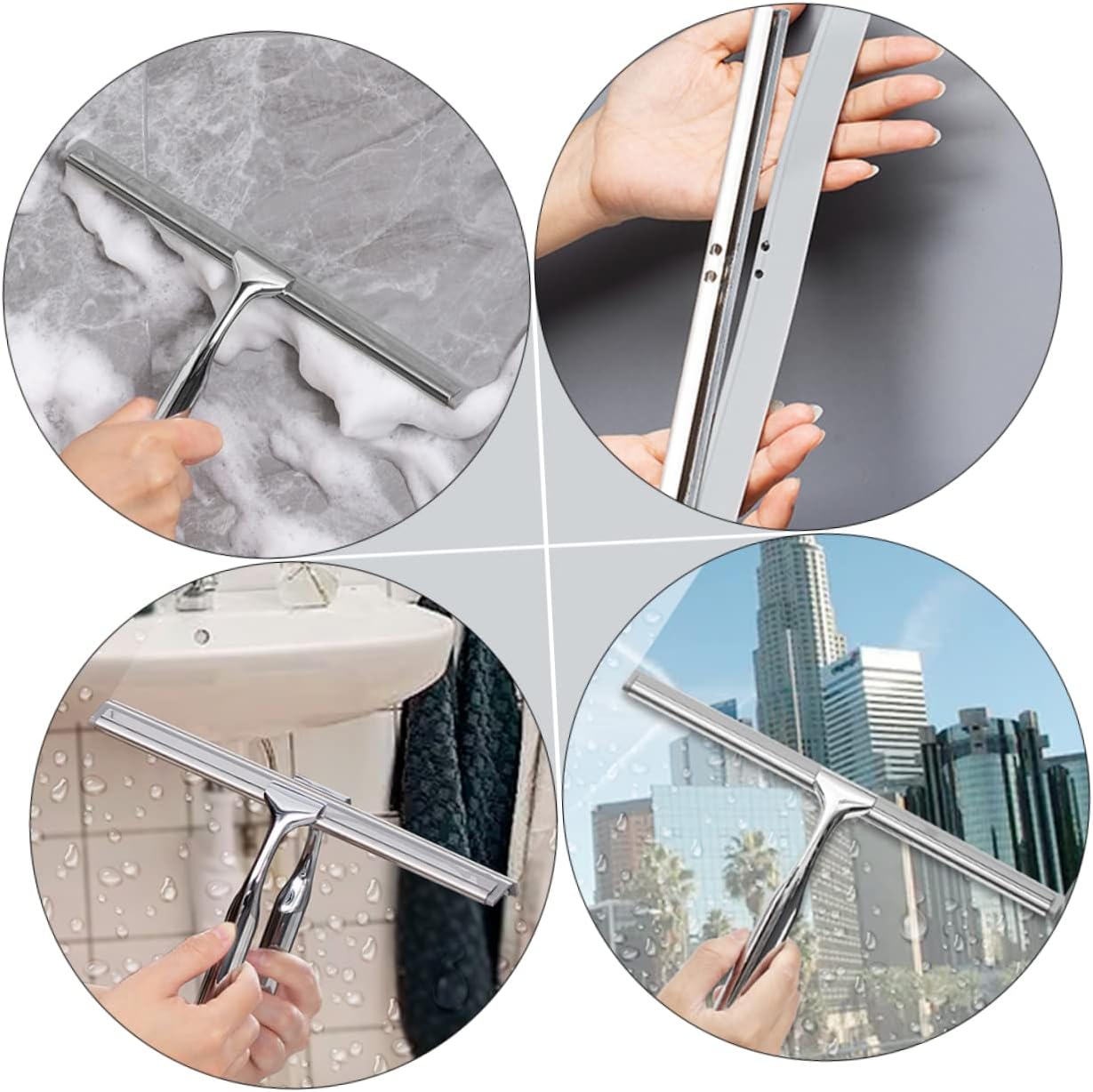 Multipurpose Glass Wiper Strips Window Washing Squeegee Easy Install for Household and Car Windows