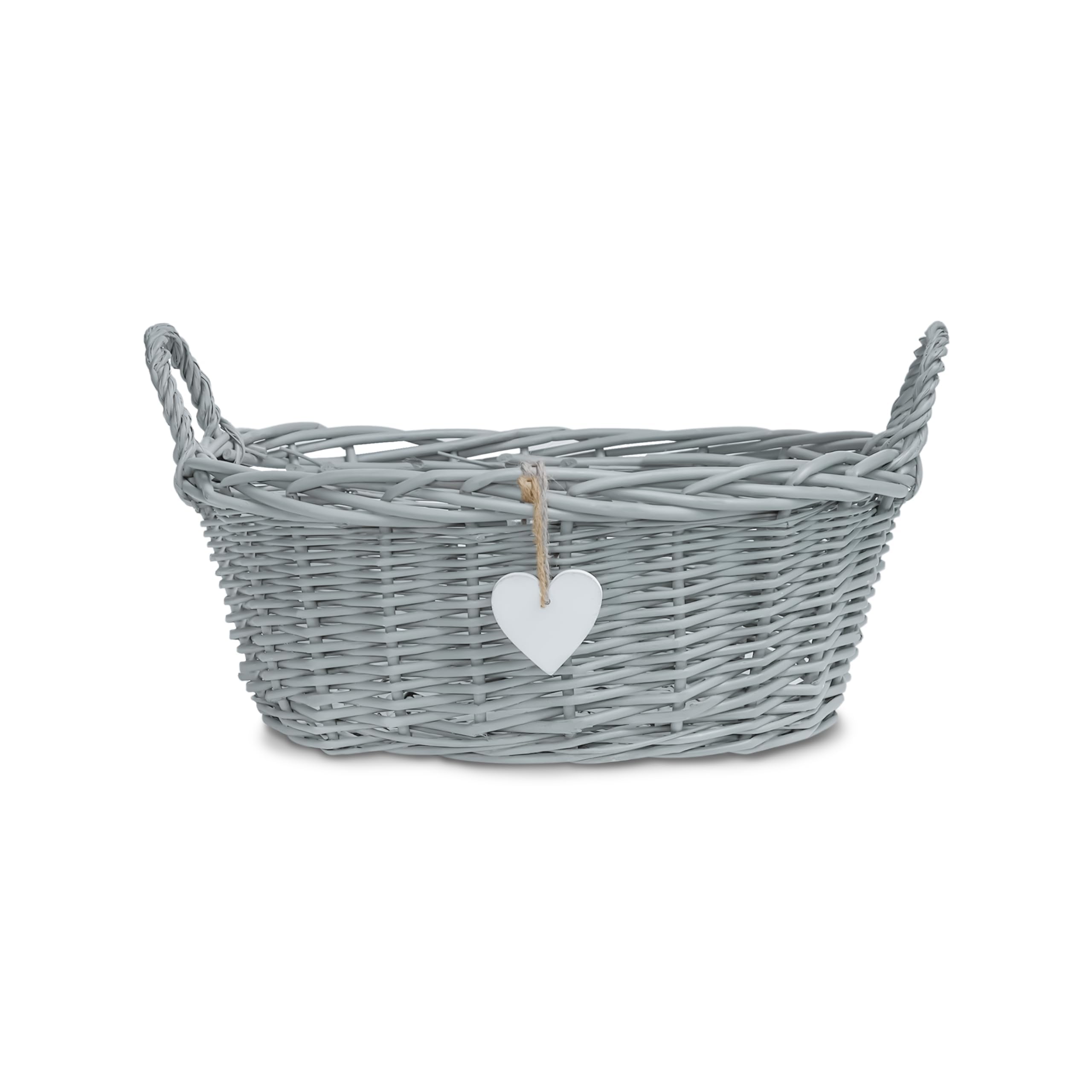 Wickerfield Newborn Baby Gift Hamper and Retail Display Basket at Home in Bathroom Nursery Room for Storage and Collection One size (Grey)