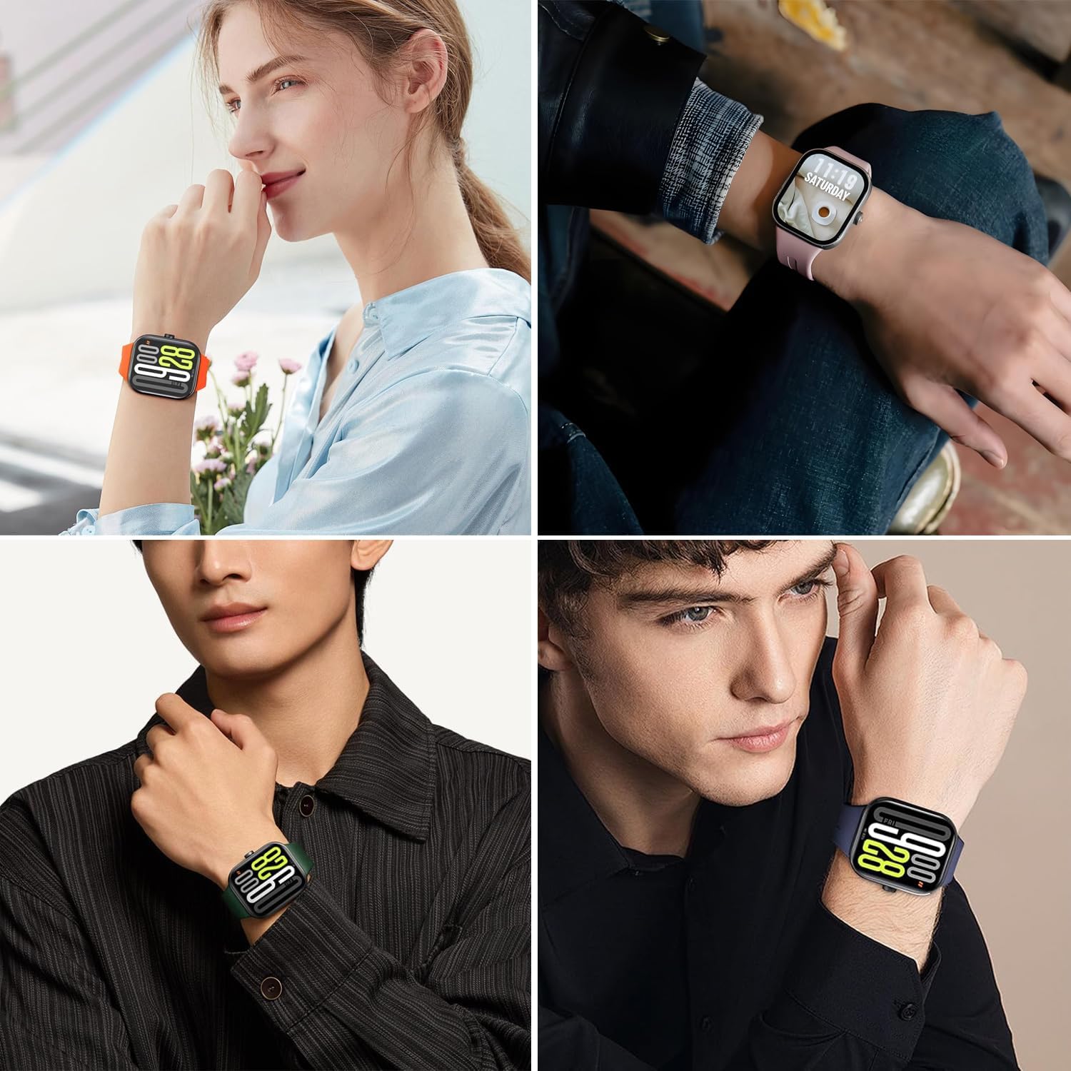 10 Pieces Bands Compatible for Xiaomi Redmi Watch 5 Band Replacement Straps Change, Soft Silicone Wristbands Correas Compatible for Xiaomi Redmi Watch 6 Band Accessory