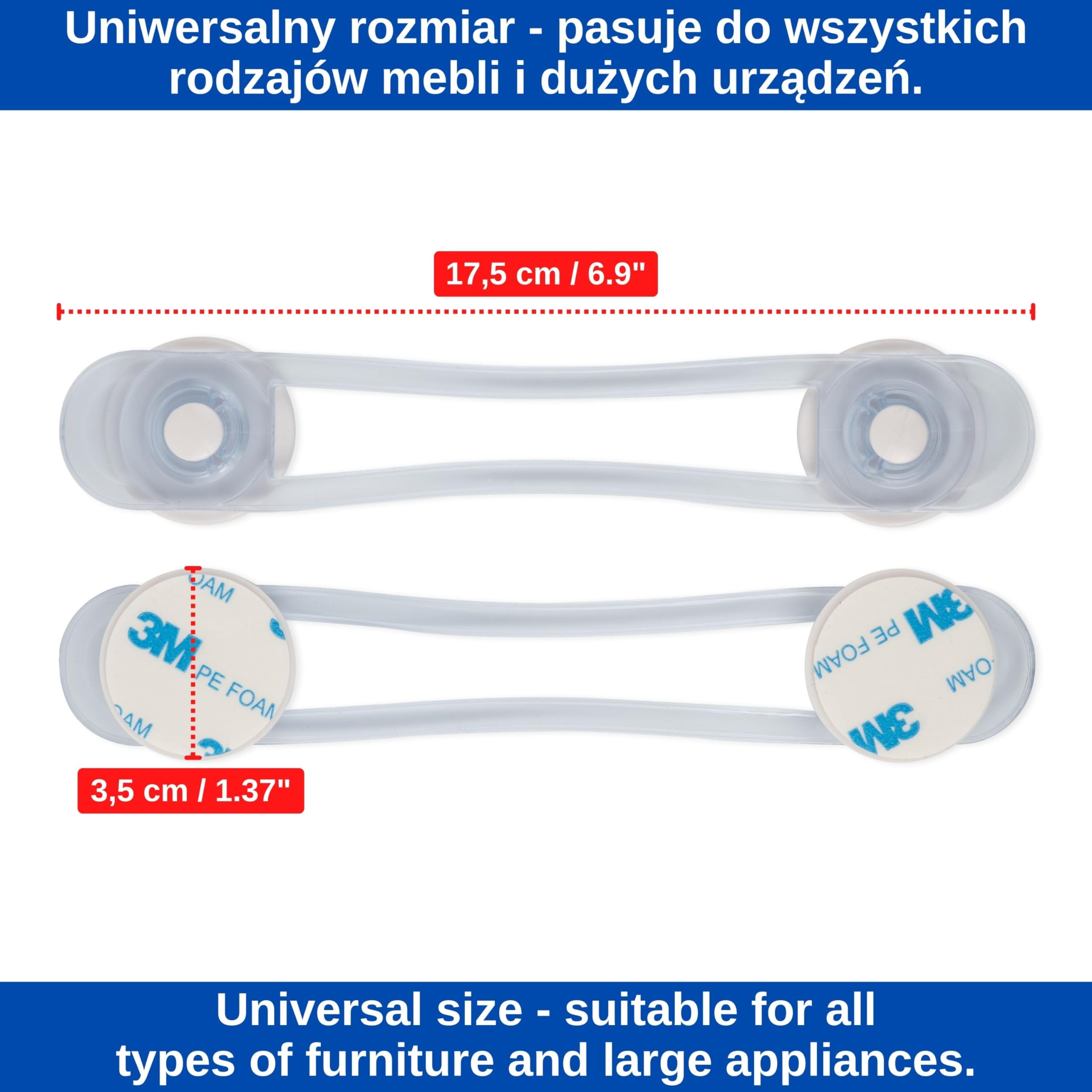 Uniwersalna blokada zabezpieczająca przed dziećmi, 8 szt., przezroczysta, zabezpieczająca szufladę, szafkę, toaletę, lodówkę, wielofunkcyjna blokada do przyklejenia, blokada szafki bez wiercenia