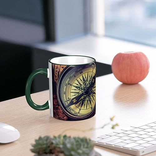 Miniatura 6 de Vintage Compass Ancient World Map Coffee Mug Coffee Cups Ceramic with Handle,Tea Cups Mug tazas para cafe Drinking Cups Gifts for Women Men,Unique