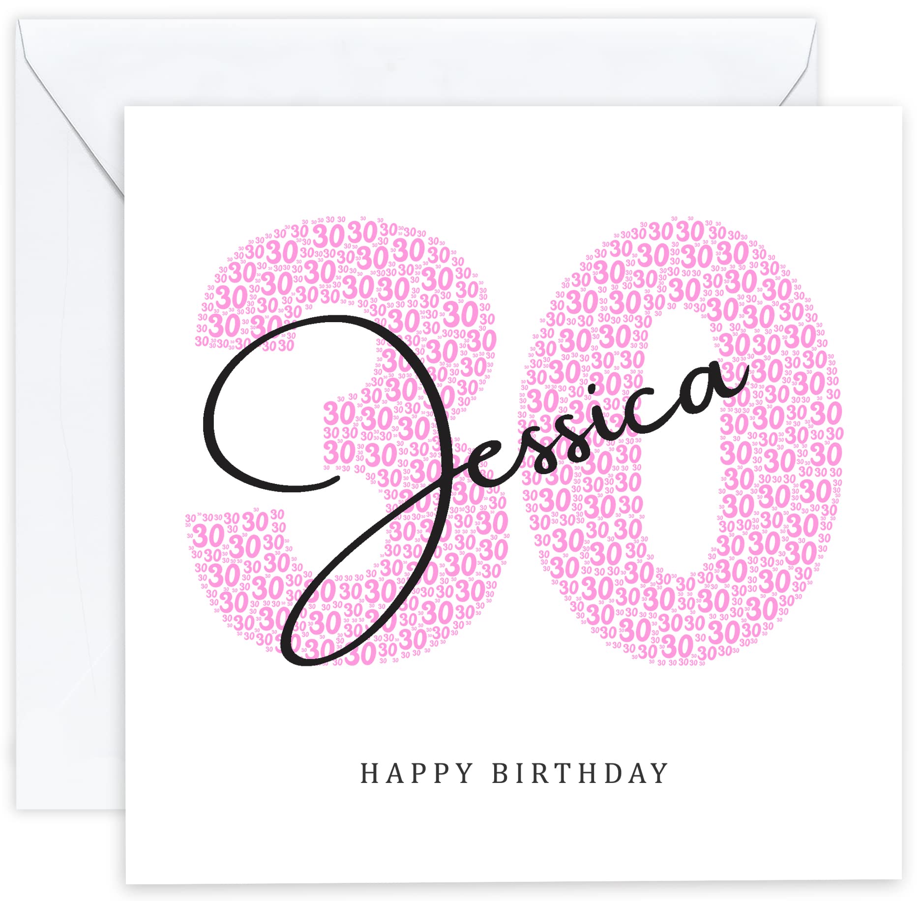 Personalised 30th Birthday Card - Thirtieth Birthday Card for 30 Year Old Women Mother Mum Wife Sister Daughter Niece Aunt Auntie Friend Her (Age 30) โ image 1
