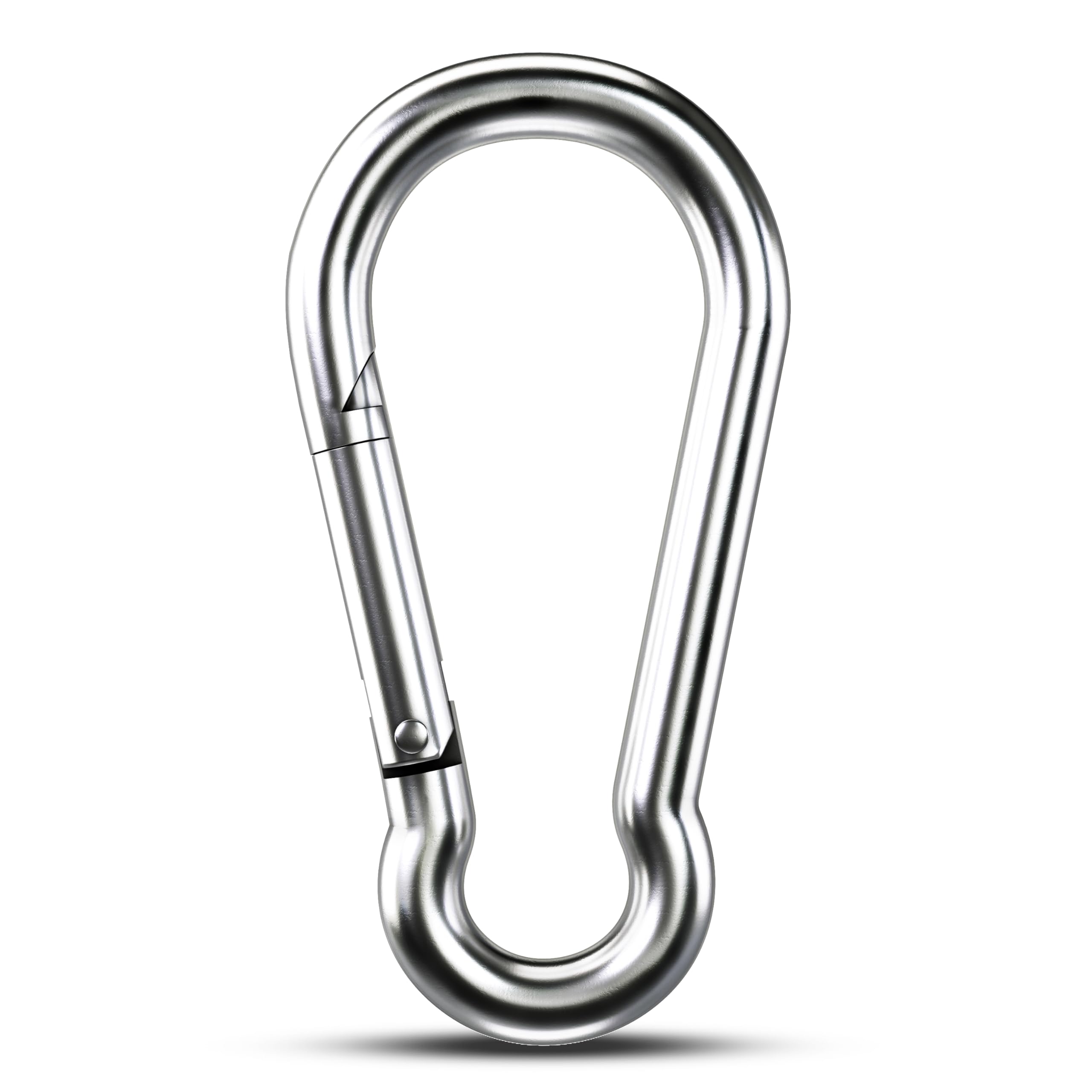 Large Carabiner Clip Hooks, 1pc 5.5 inch Carabiner Heavy Duty, 304 Stainless Steel Spring Snap Hook Fits Camping Hanging Hiking Weight Lifting, Metal