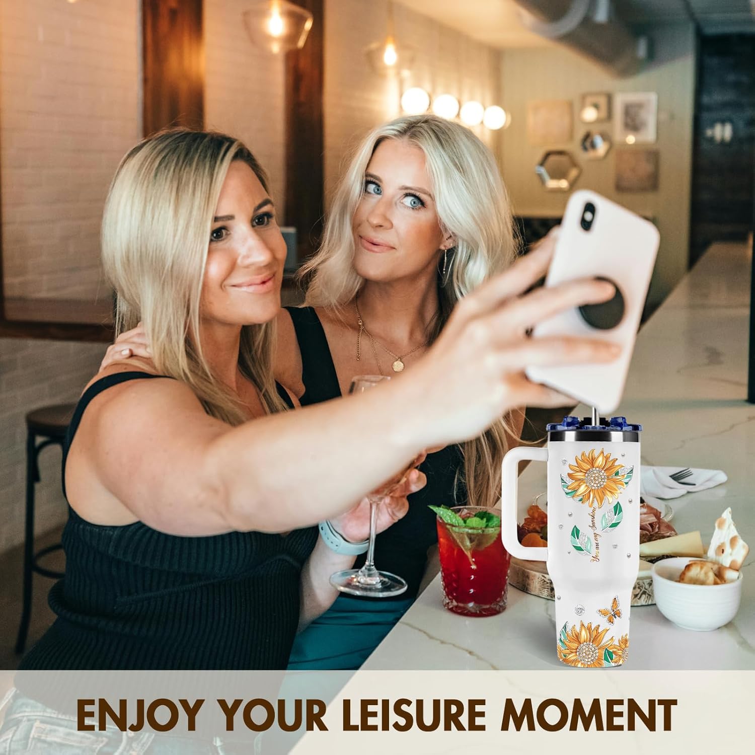 Sister Birthday Gifts, Sisters Gifts from Sisters, Gift for Sister Cup from Brother, Mothers Day Christmas Birthday Present for Sis Bestie Best Friend - 40oz Tumbler - Image 2