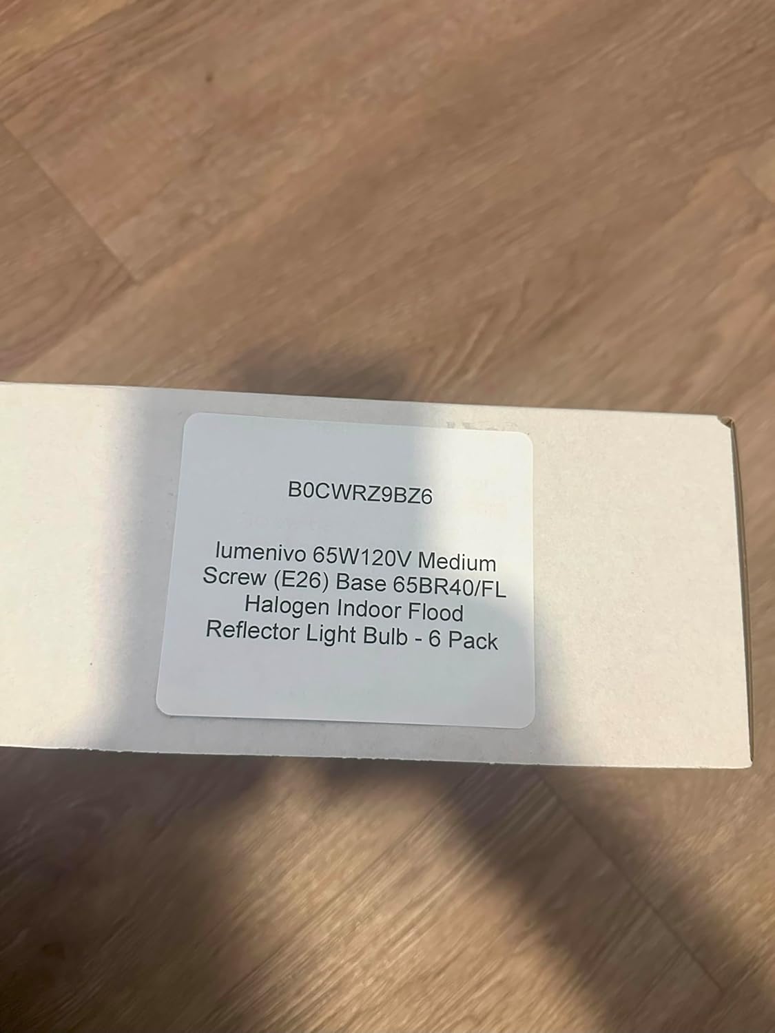 lumenivo 65W120V Medium Screw (E26) Base 65BR40/FL Halogen Indoor Flood Reflector Light Bulb - 6 Pack