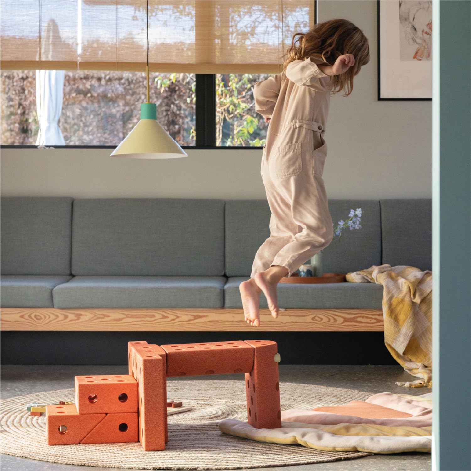 Modu Giocattolo Marca Modello 34 Tlg. Baukasten Starter-Set Playsystem Dreamer Von 0-6 Jahre - Burnt Orange/Dusty Green
