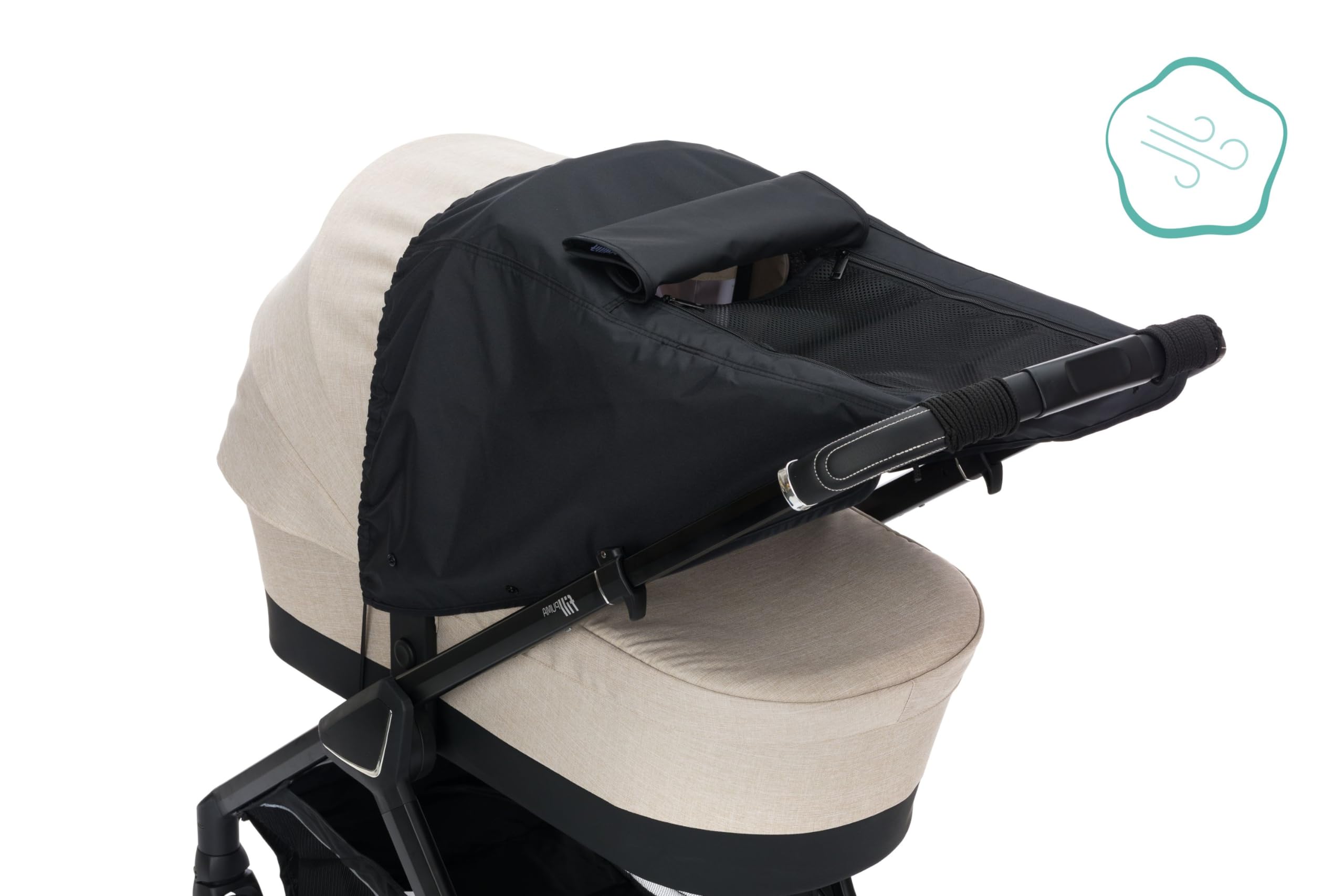 Fillikid Sonnenschutz Exclusiv, Universal geeignet für Buggy und Sportwagen - Sonnensegel Kinderwagen mit UV Schutz 50+ und Wasserdicht, Sonnensegel mit Sichtfenster