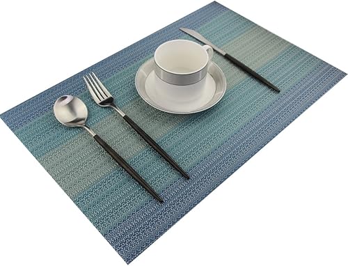 Miniatura 5 de Manteles individuales lavables y fáciles de limpiar, manteles individuales de PVC para mesa de cocina, resistentes al calor, manteles de vinilo