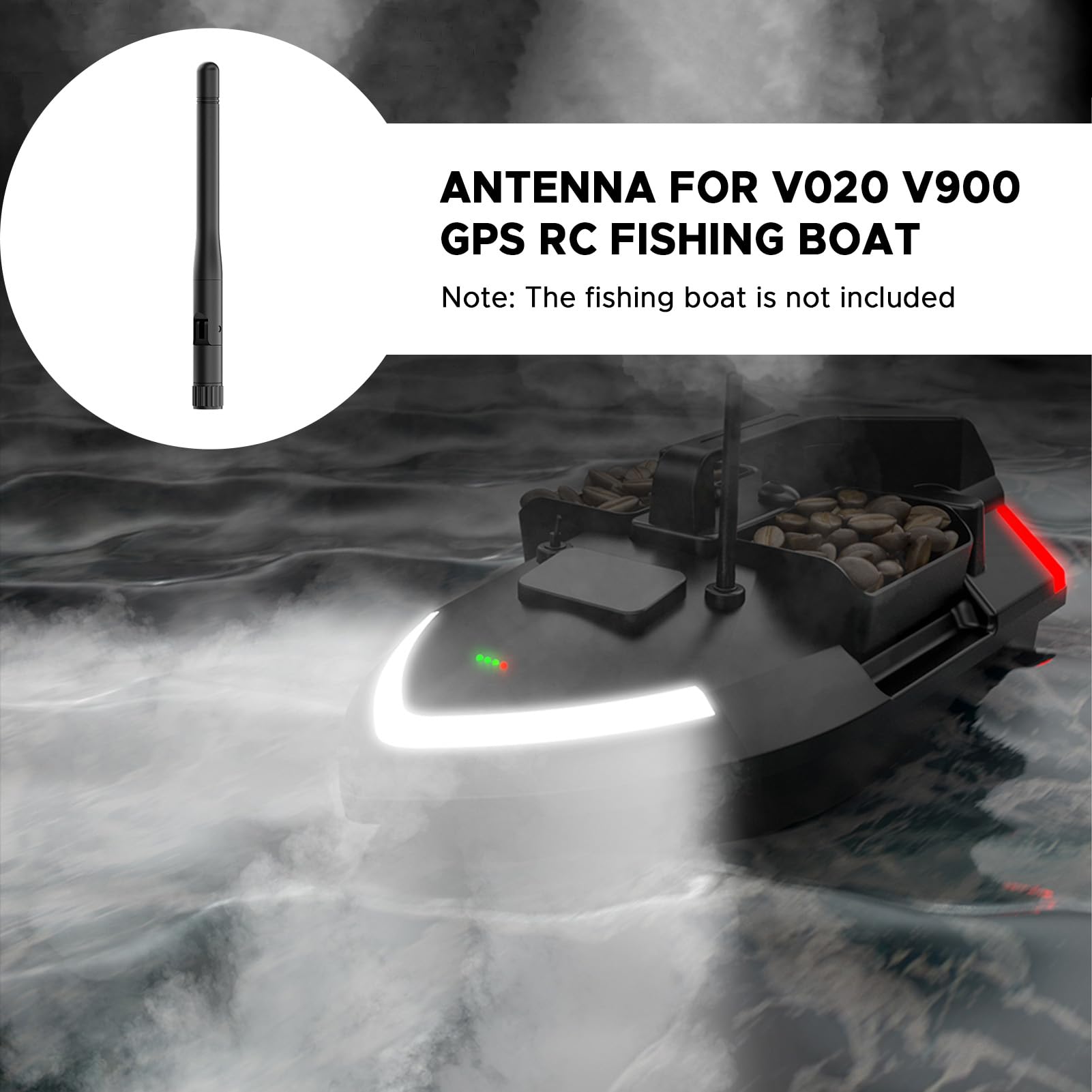 Antena de barco de pesca Material de alta calidad Ancho de control a largo plazo Distancia GPS Control Control Boat GPS Distancia V020 V900