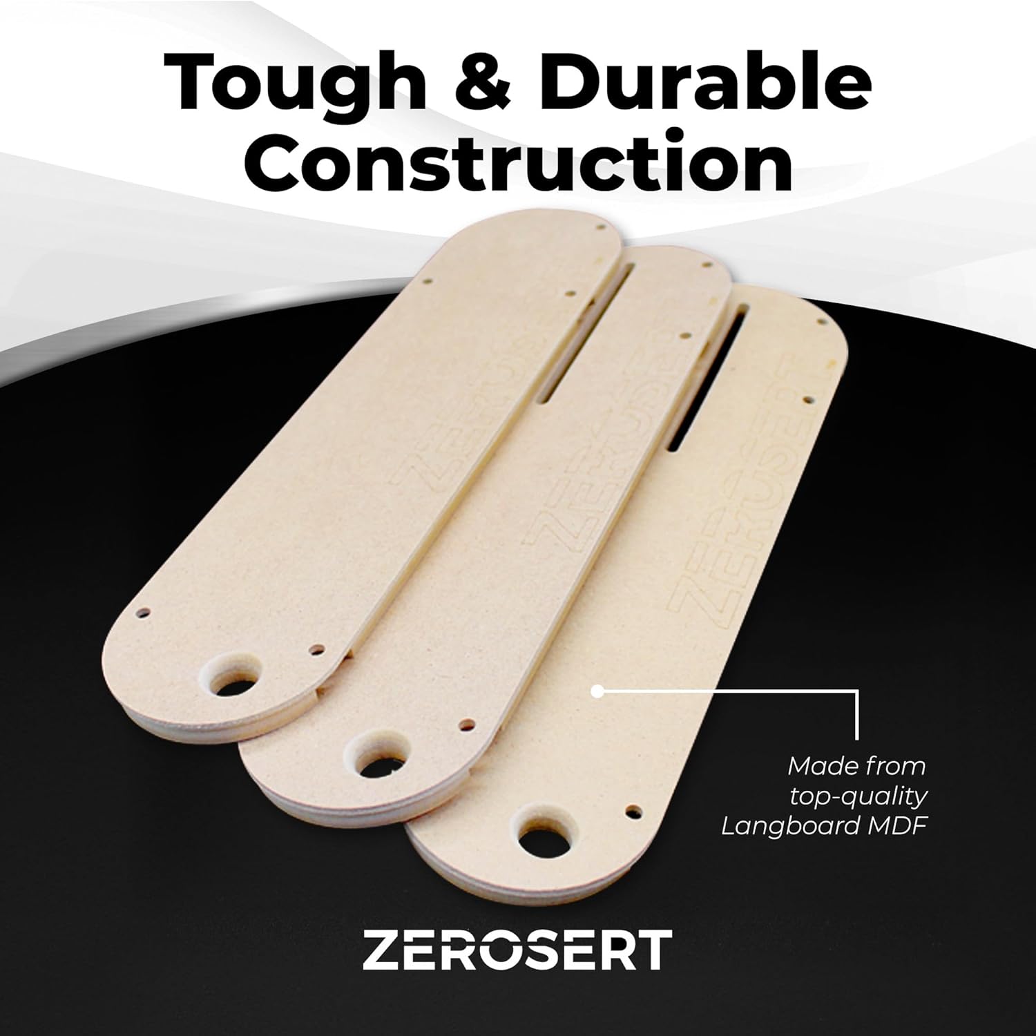 Zero Clearance Table Saw Inserts w/DADO - Delta Compatible - 36-725, 36-725T2, 36-5152, 36-5000, 36-5000T2 Table Saws (3-Pack)