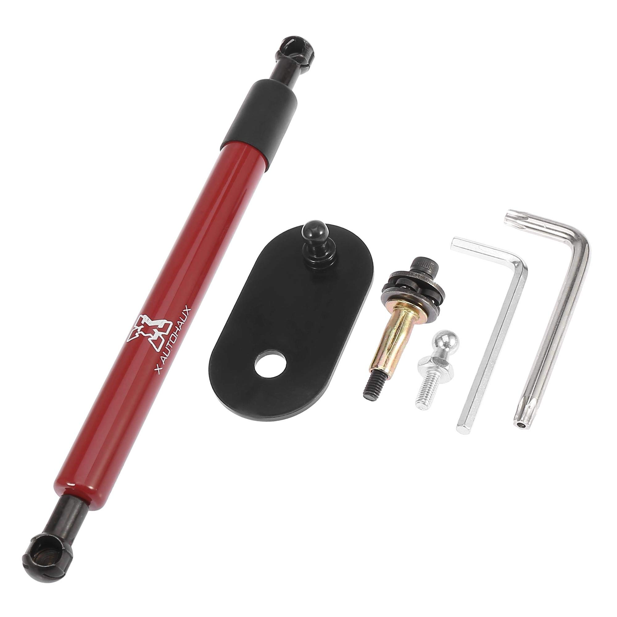 X AUTOHAUX Car Tailgate Lift Support Rear Gate Gas Struts Spring Red Set for Dodge for Ram 1500 2500 3500 2009-2018