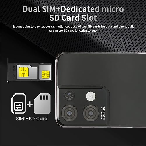 Miniatura 4 de Reno 8 Pro Teléfono inteligente desbloqueado, Android 12.0 Face Desbloqueado, 6.0 pulgadas FHD Pantalla Dual SIM 2GB 16GB Teléfono Celular, 4500mAh