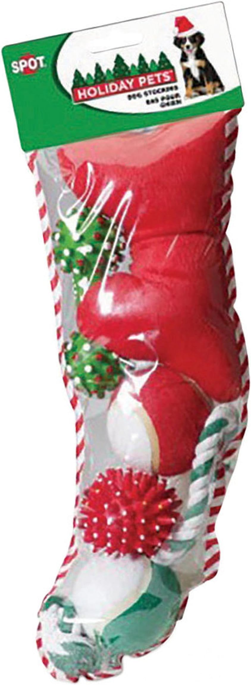 Holiday Dog Toy Stocking 5pc-Large