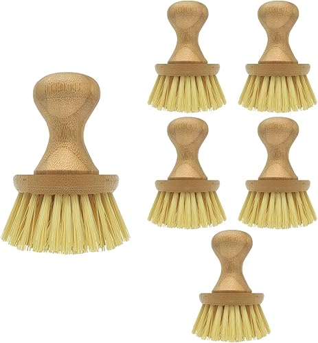 Miniatura 8 de Lola Products Eco Clean - Cepillo para verduras con perilla de bambú cómodo, cerdas de fibra de poliéster duraderas, mango hecho de bambú natural,