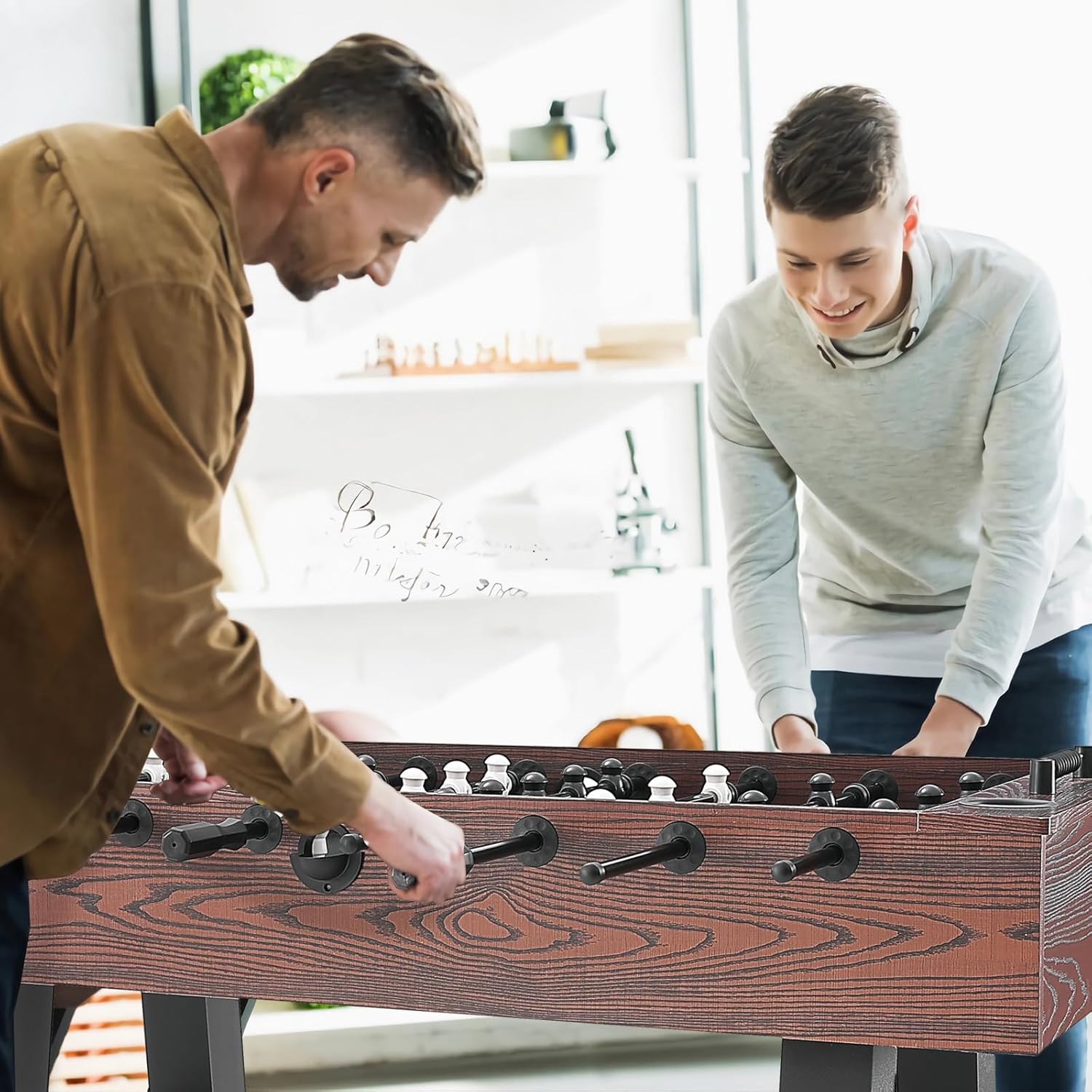 VEVOR Foosball Table, 55 inch / 42 inch Standard Size Foosball Table, Indoor Full Size Football Table for Home, Family, and Game Room, Soccer with Durable Soccer Set