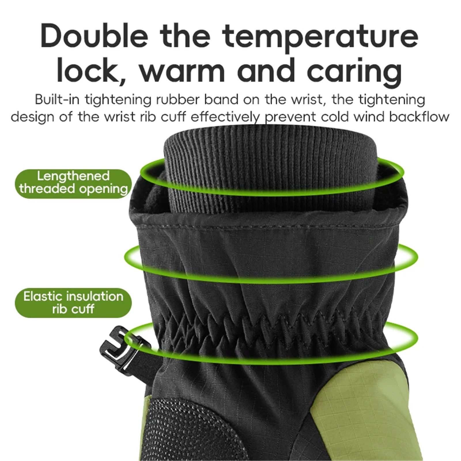 Guanti Da Neve Guanti invernali da sci e snowboard, touch screen, spessi, in pile termico, for moto, bicicletta, for tenersi al caldo, escursionismo