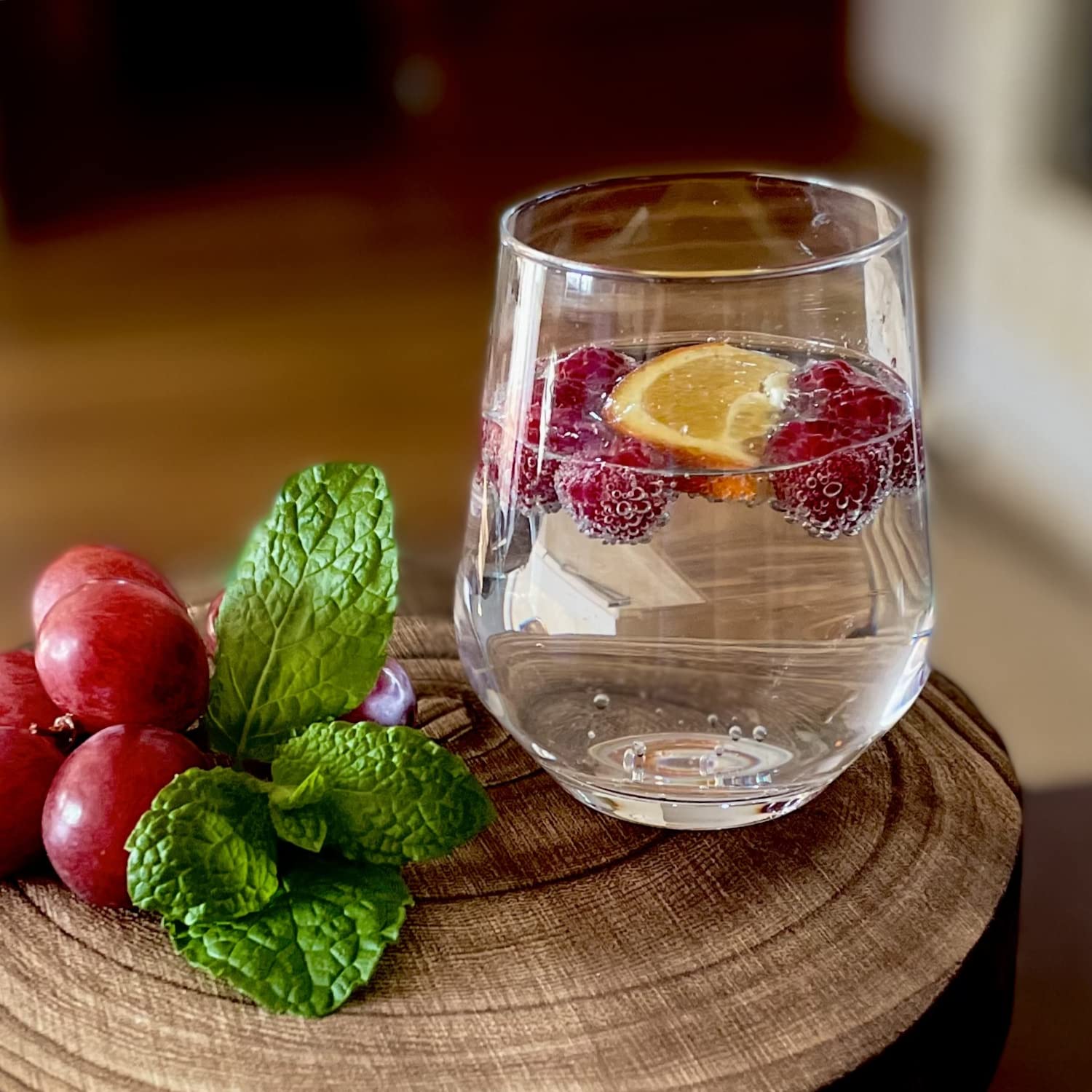Trinkgläser Set 400 ml - 12 Stück Gläsern - Wassergläser - Modernes Design für Wasser und Kalte Getränke - Kristallglas - Spülmaschinenfest