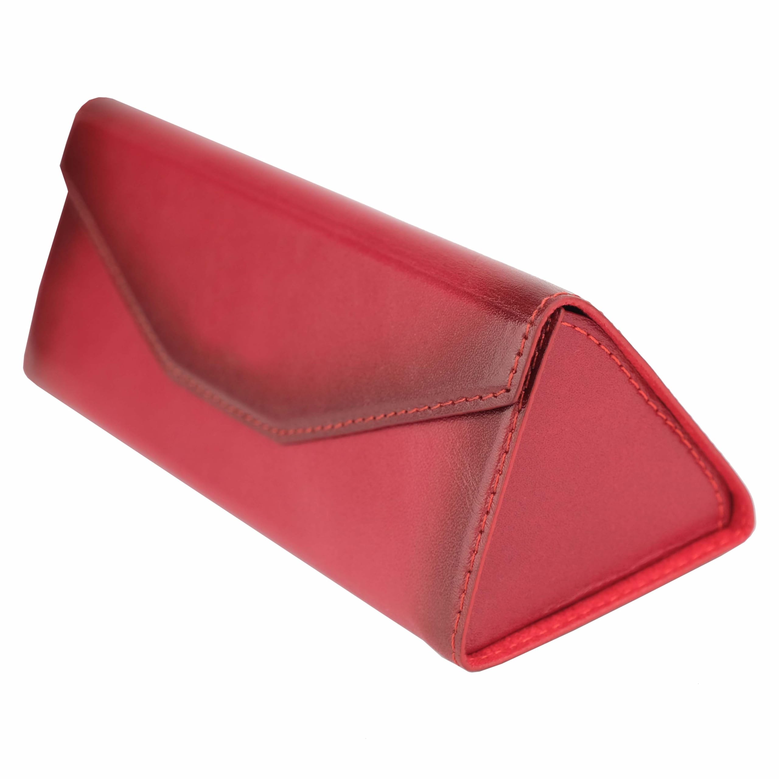 Oakley Leather Unisex Red Leather, Folding Eyeglass Case Hard