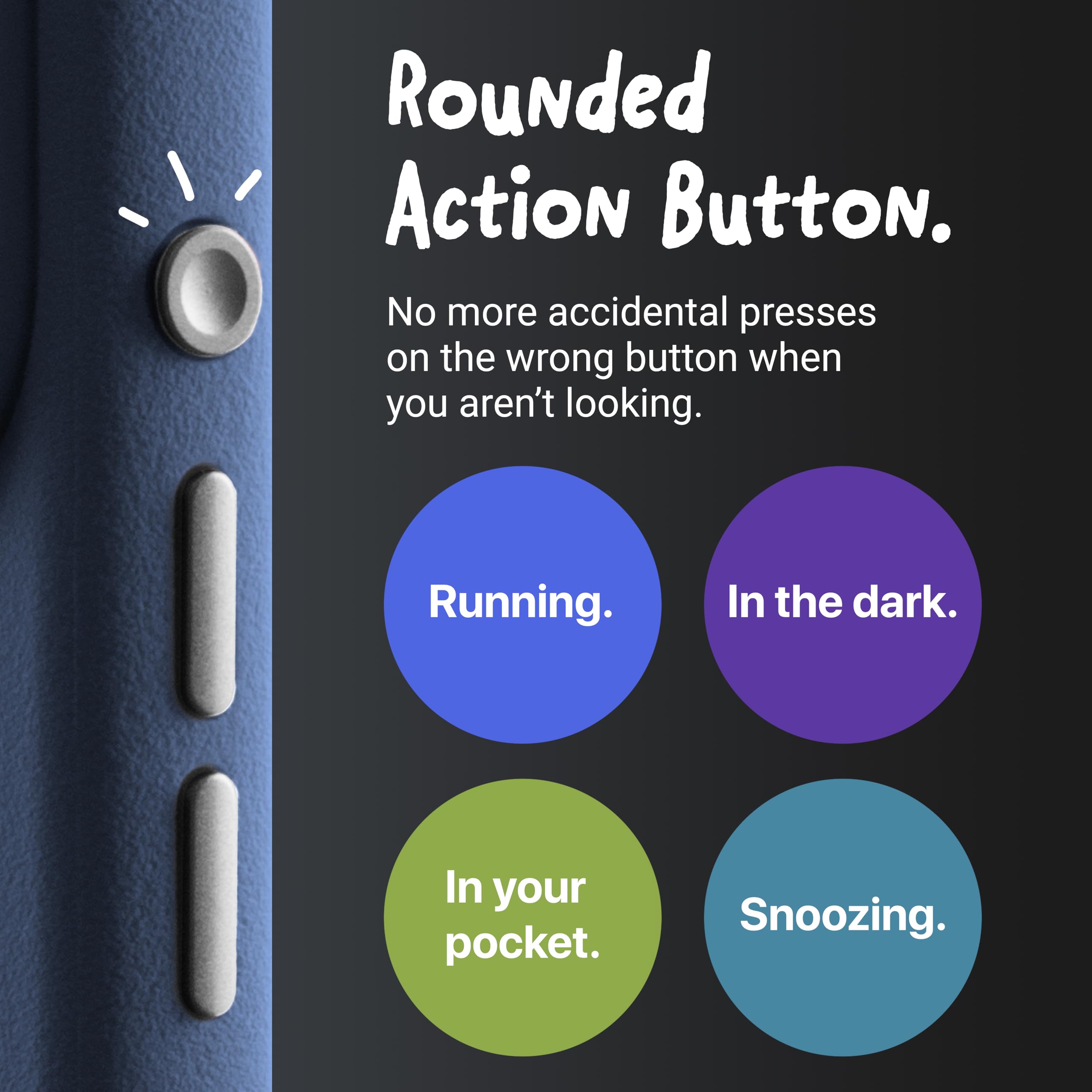 TineeOwl Case for iPhone 17 Pro Max – MagSafe Compatible, Aluminum Buttons, Camera Control & Rounded Action Button, Slim Textured TPU, Minimalist – DuneX Series Navy Blue — view 2