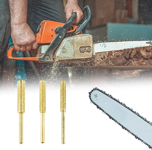 Miniatura 3 de CDIYTOOL 54 piezas de afilador de motosierra de diamante, alta dureza, lima de piedra de rebaba chapada en titanio, ruedas de afilado de diamante,